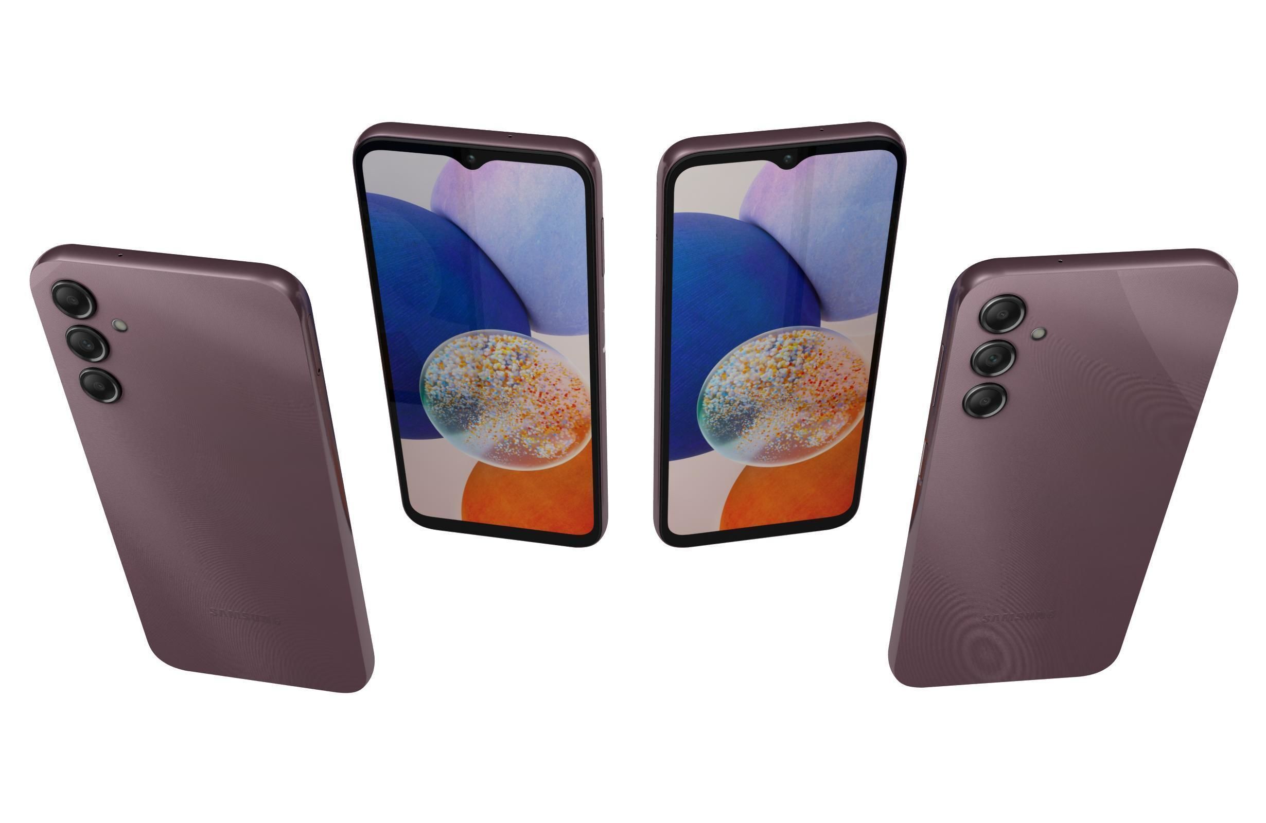 Samsung Galaxy A14 5G Dark Red 3D model_4