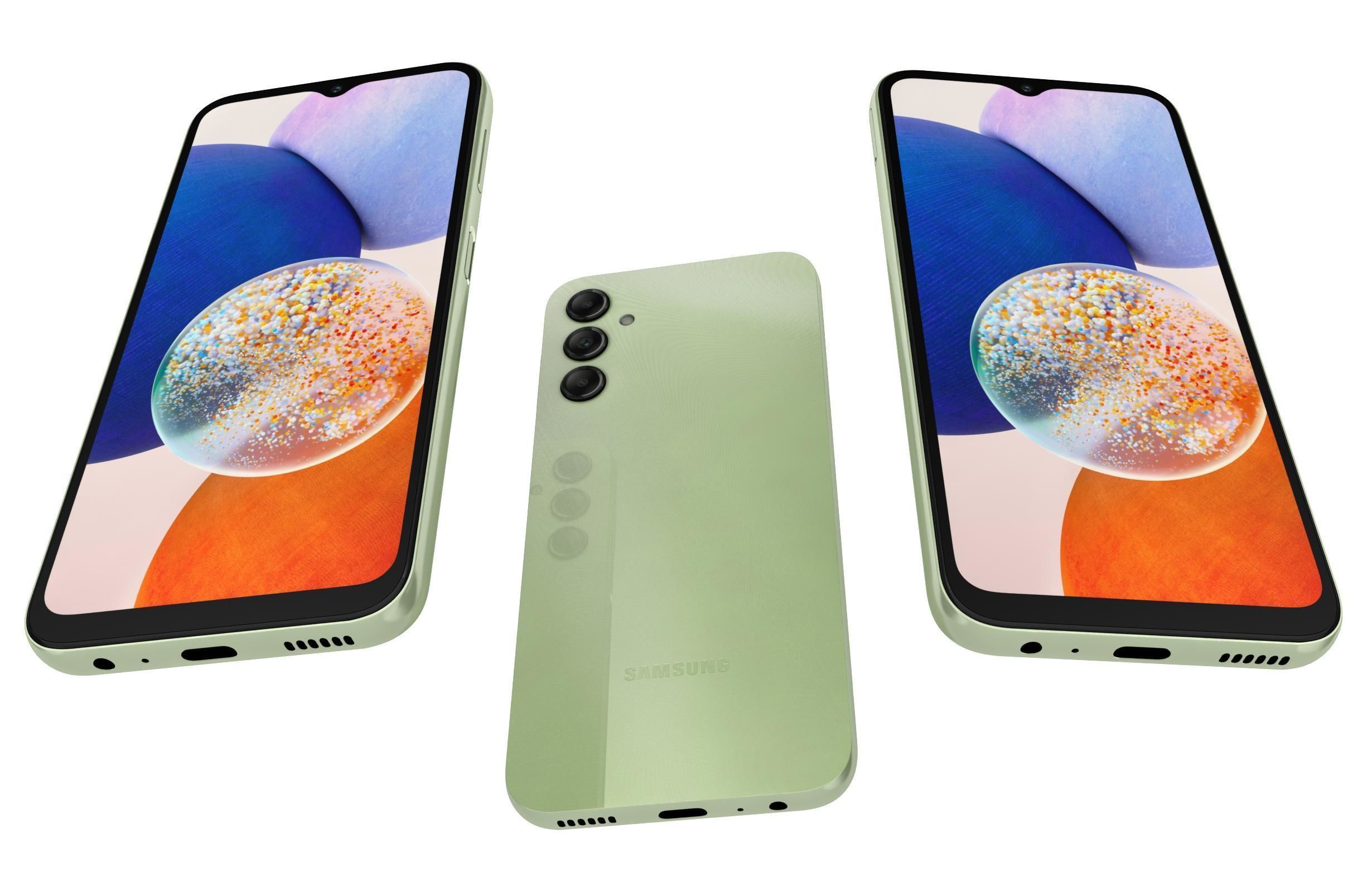 Samsung Galaxy A14 5G Light Green Low-poly 3D model_2