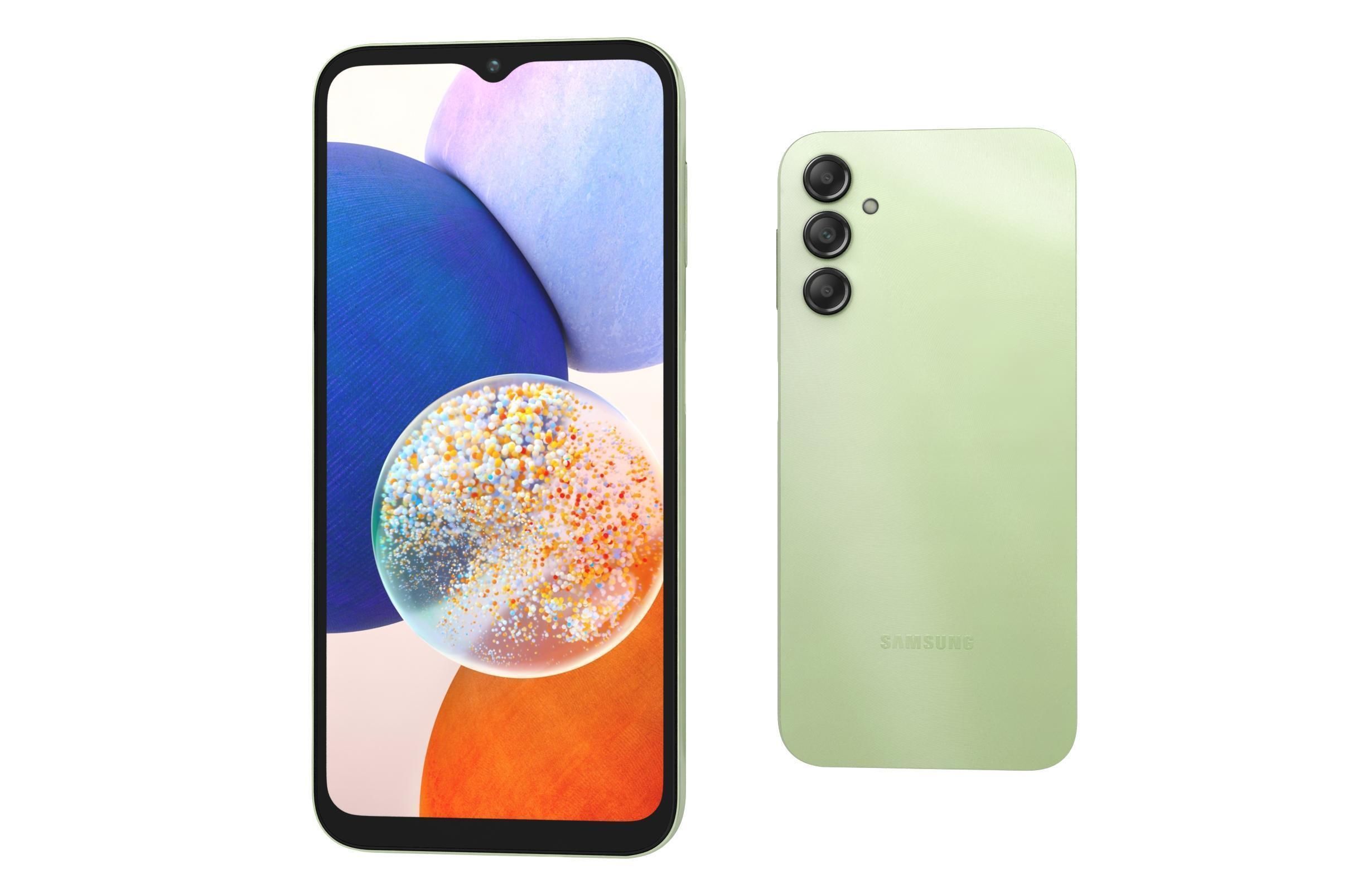 Samsung Galaxy A14 5G Light Green Low-poly 3D model_7