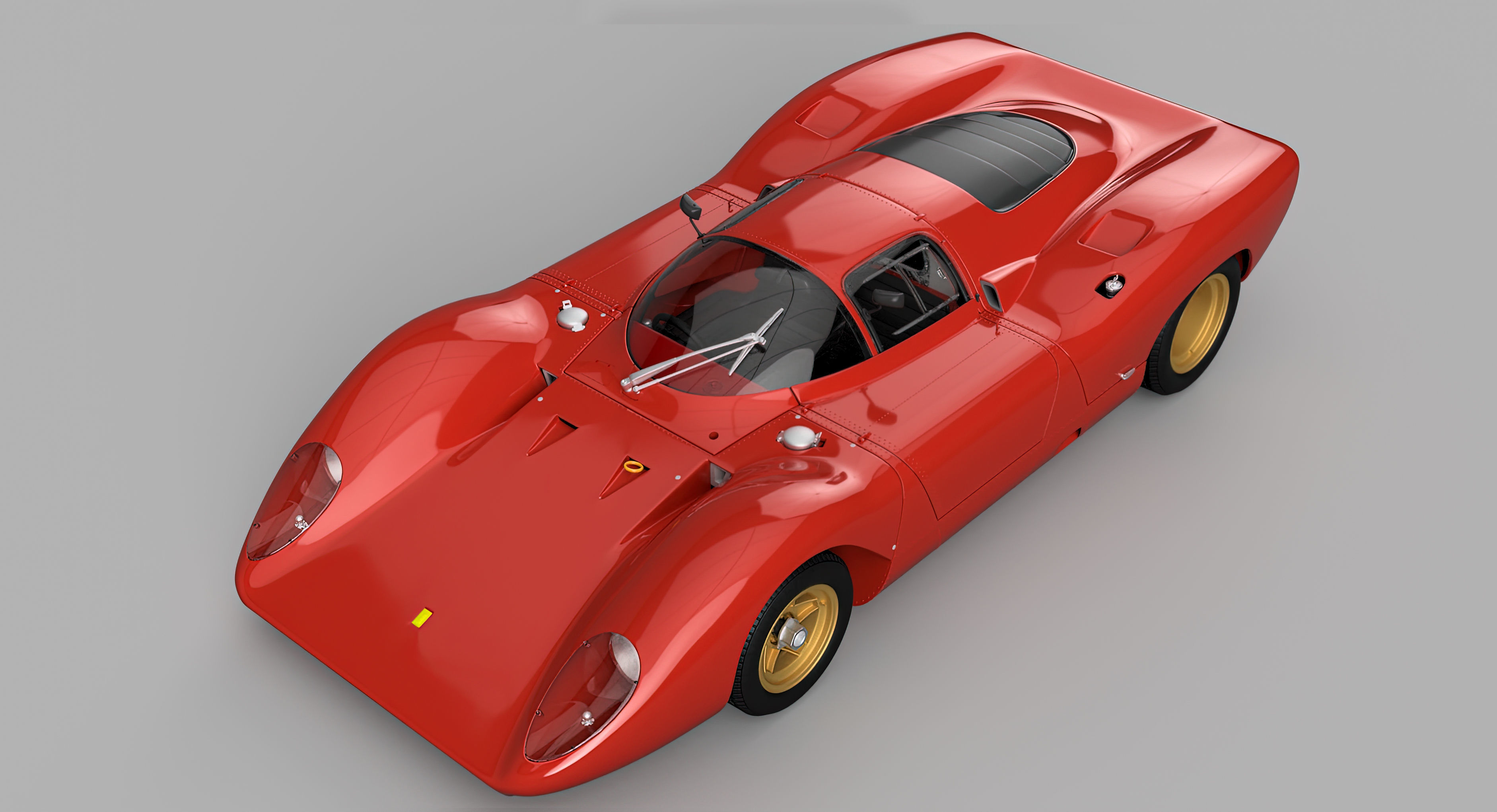 Ferrari 312P Berlinetta Modern - Car Kit 3D print model_6