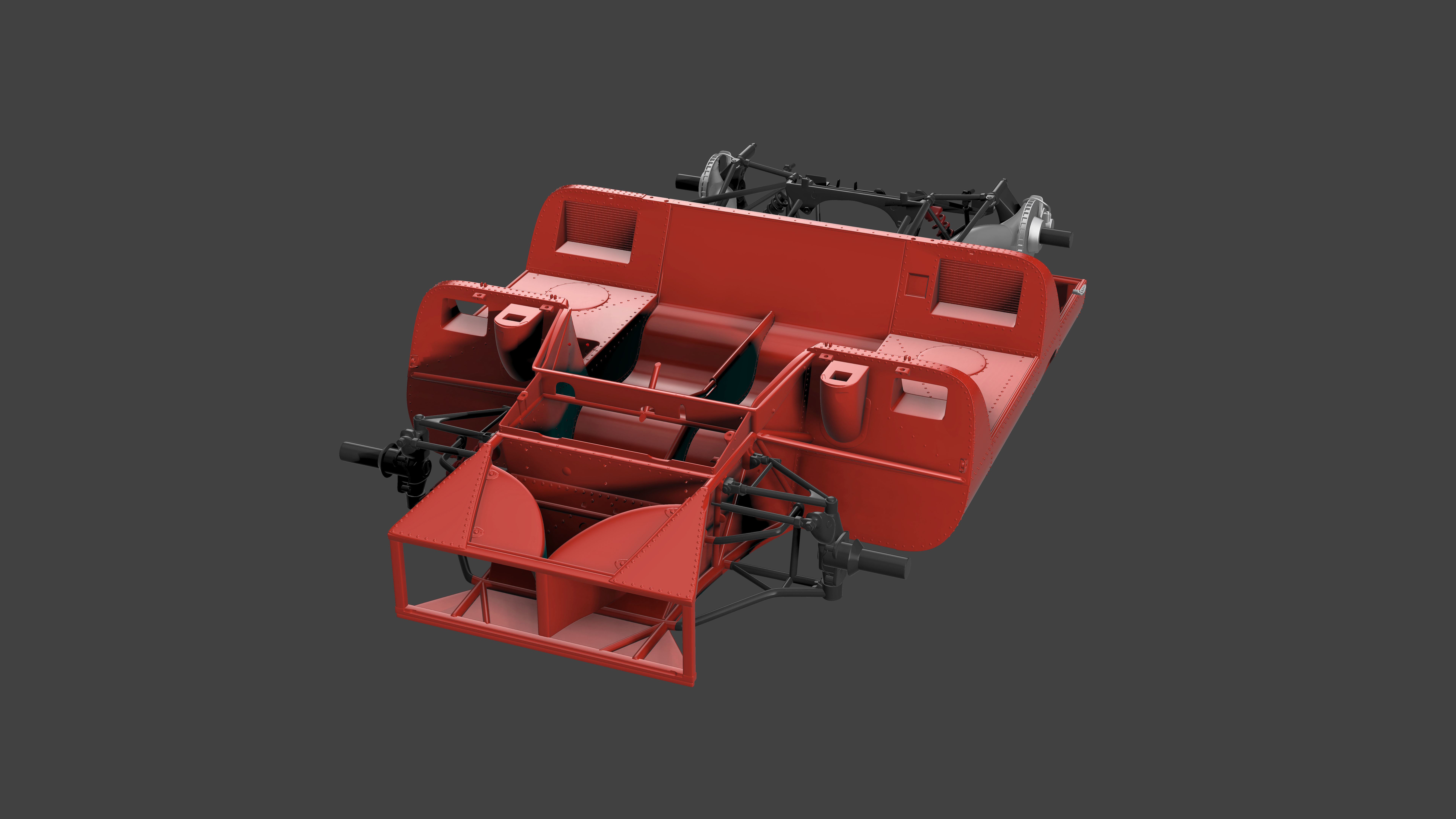 Ferrari 312P Berlinetta Modern - Car Kit 3D print model_27