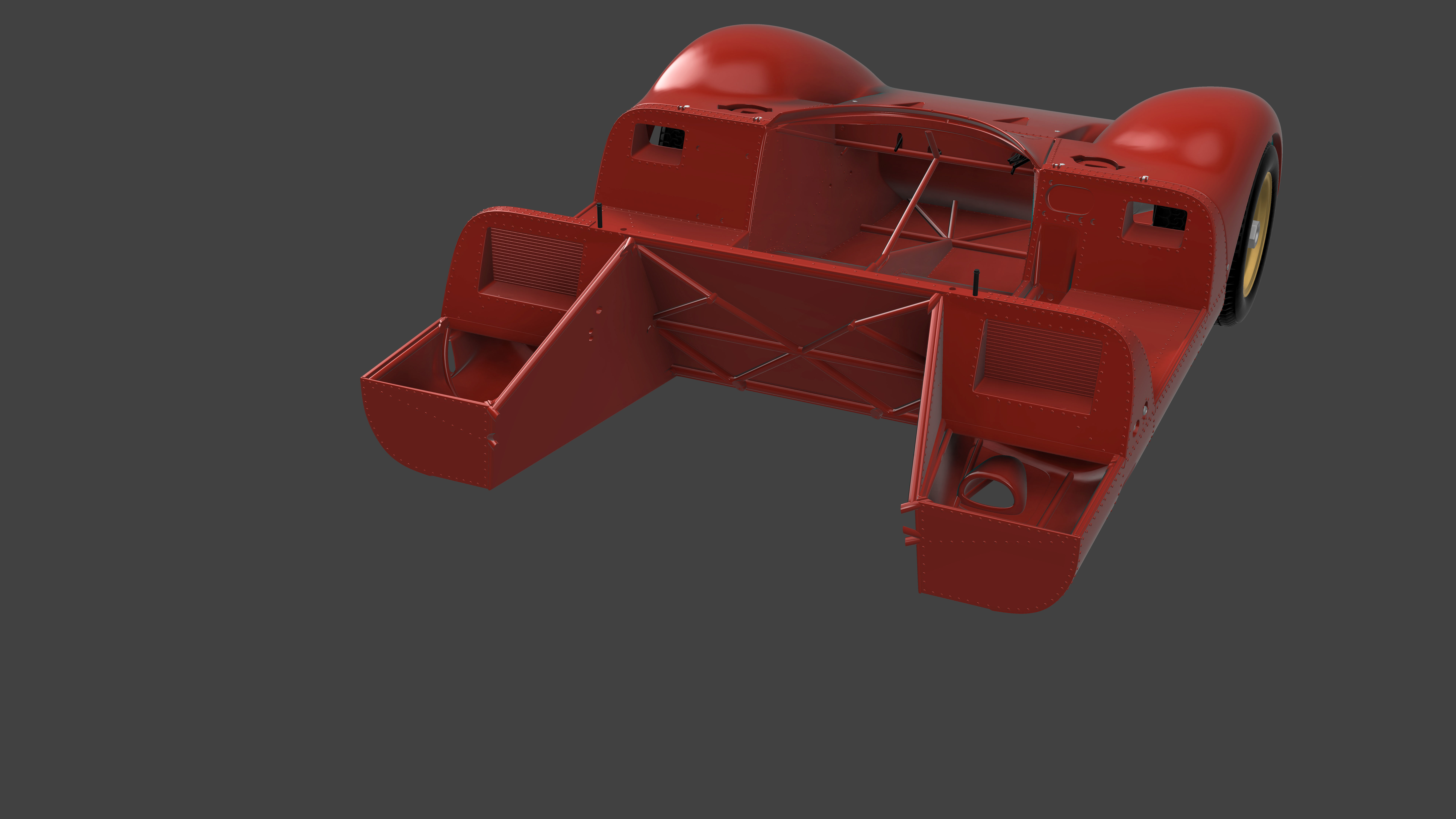 Ferrari 312P Berlinetta Modern - Car Kit 3D print model_37