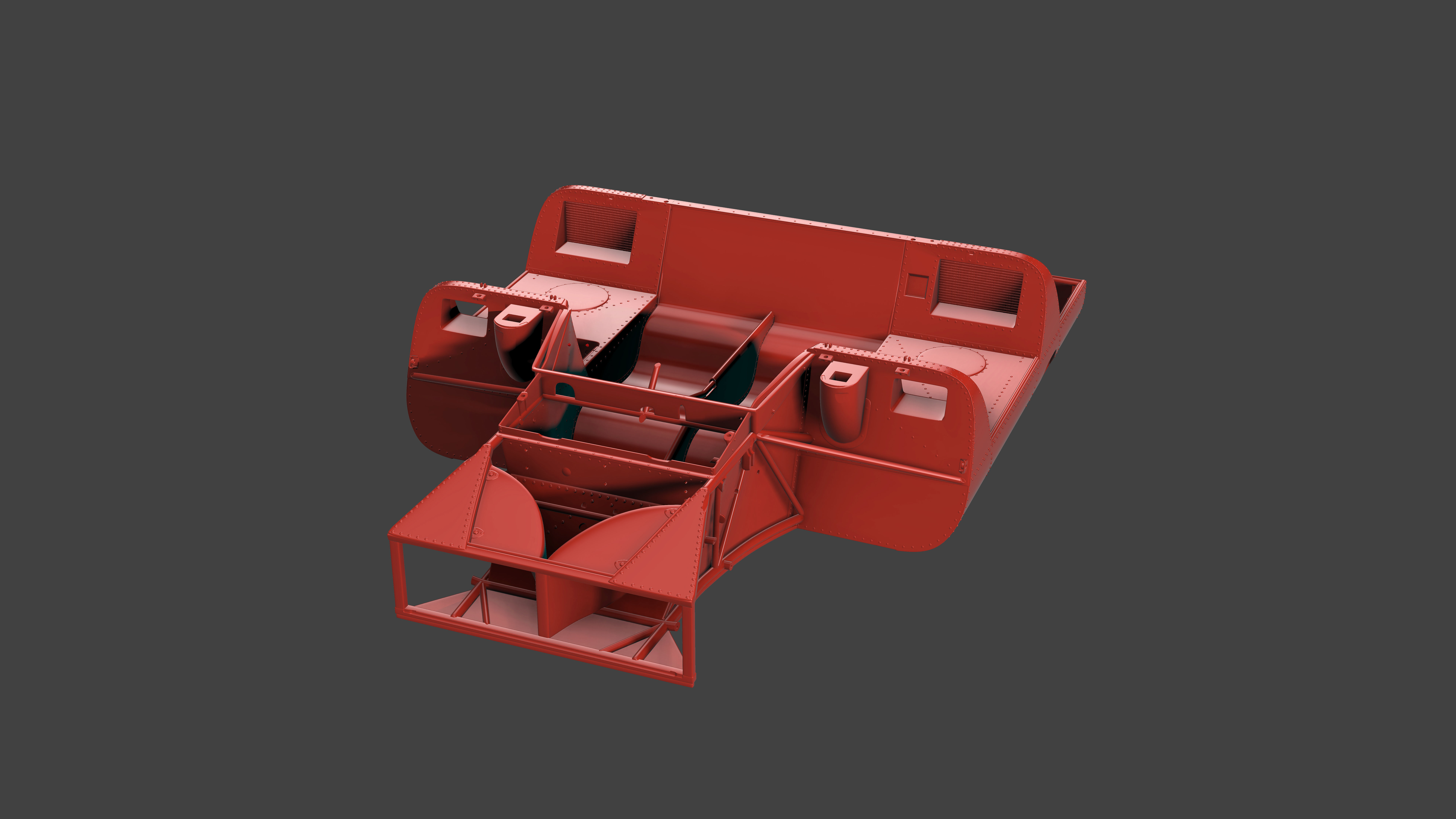 Ferrari 312P Berlinetta Modern - Car Kit 3D print model_28