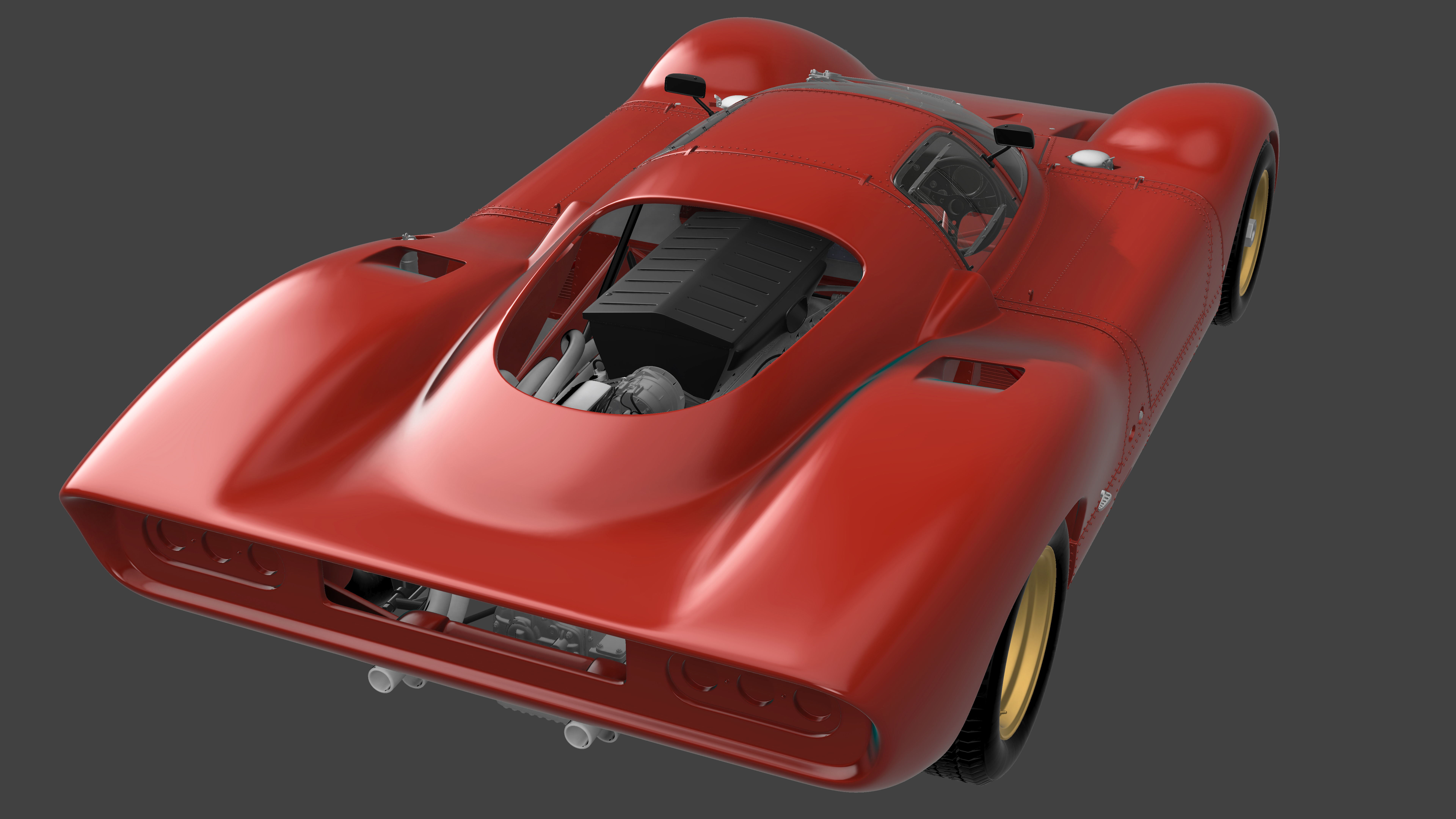 Ferrari 312P Berlinetta Modern - Car Kit 3D print model_30