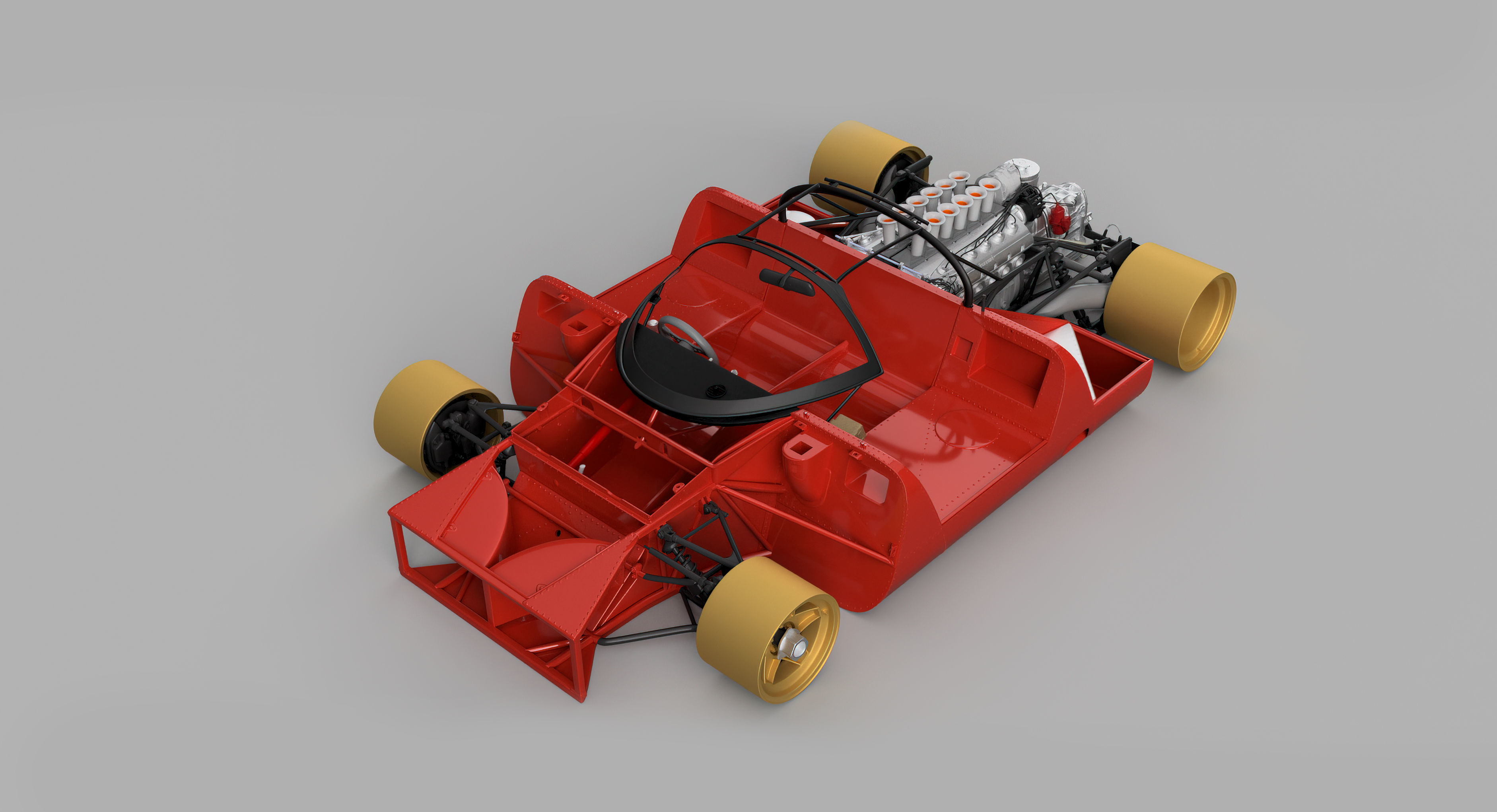 Ferrari 312P Berlinetta Modern - Car Kit 3D print model_8