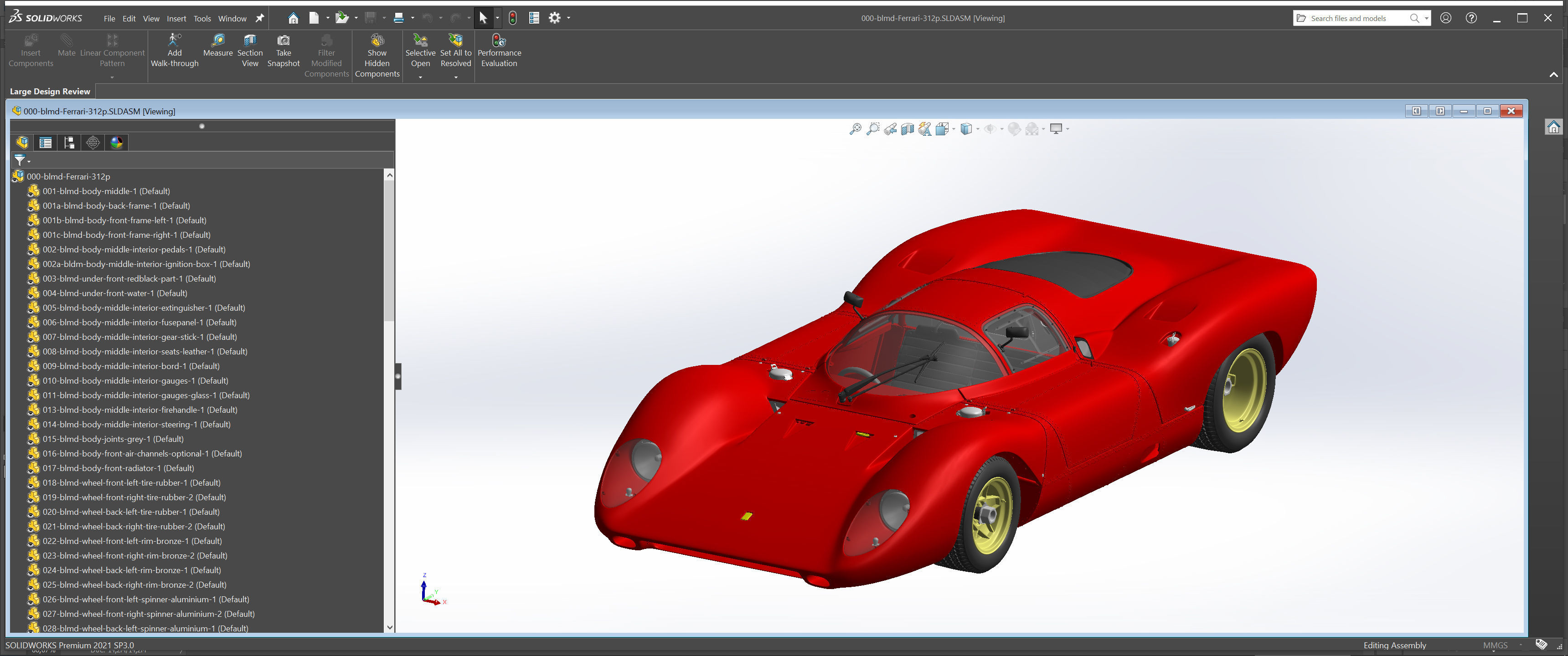 Ferrari 312P Berlinetta Modern - Car Kit 3D print model_40