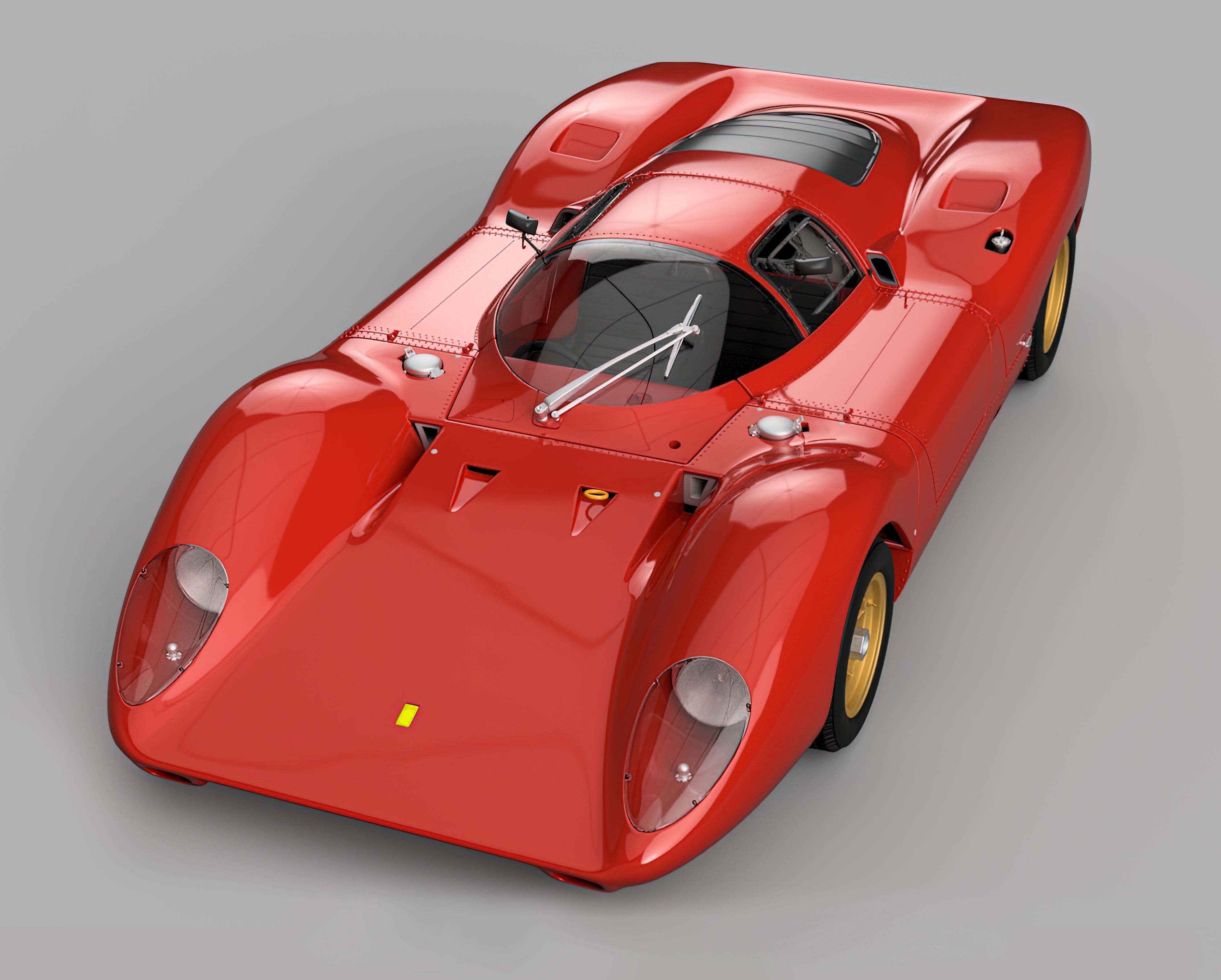 Ferrari 312P Berlinetta Modern - Car Kit 3D print model_2