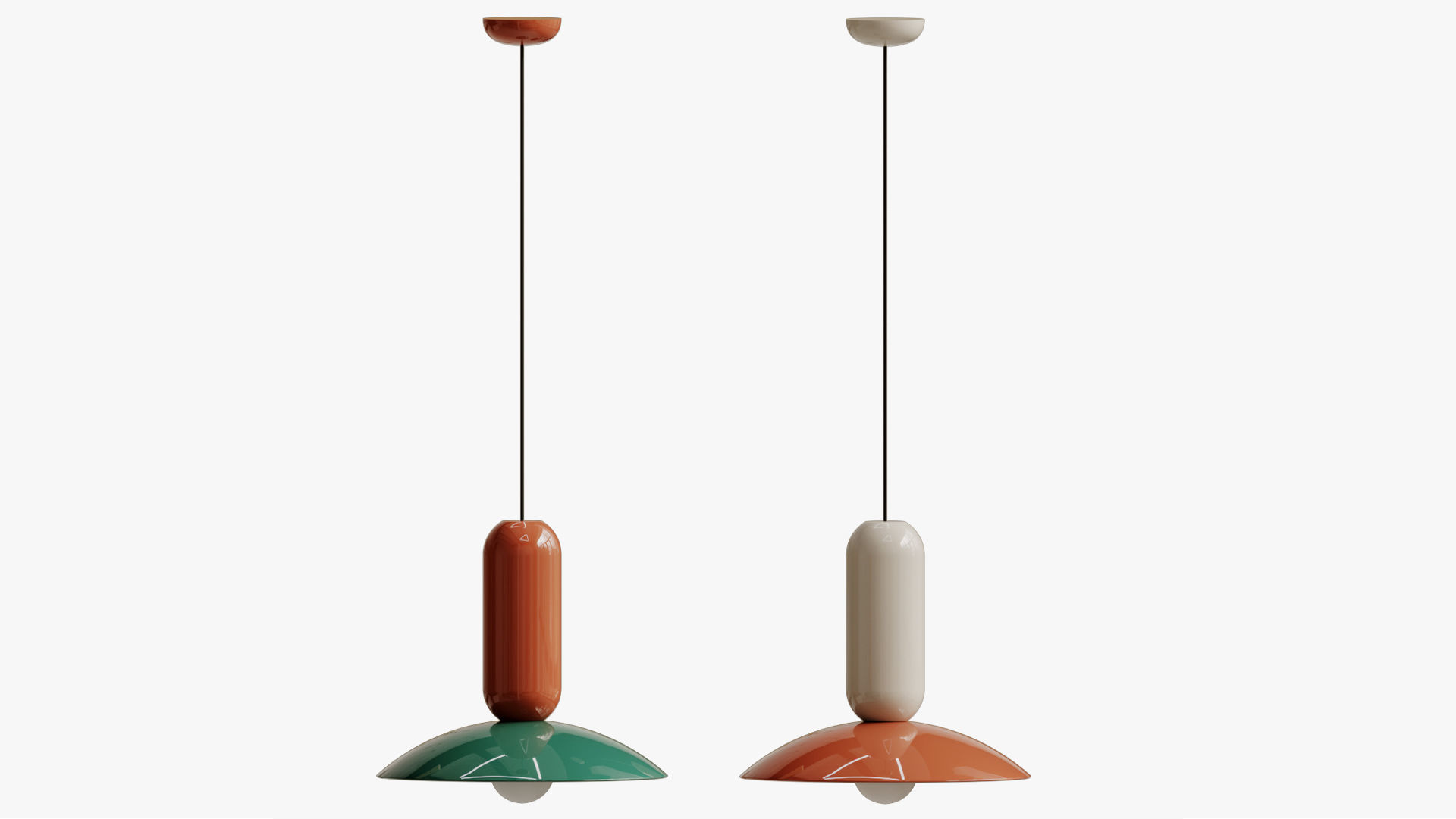 Pendant light pau 3D model_4