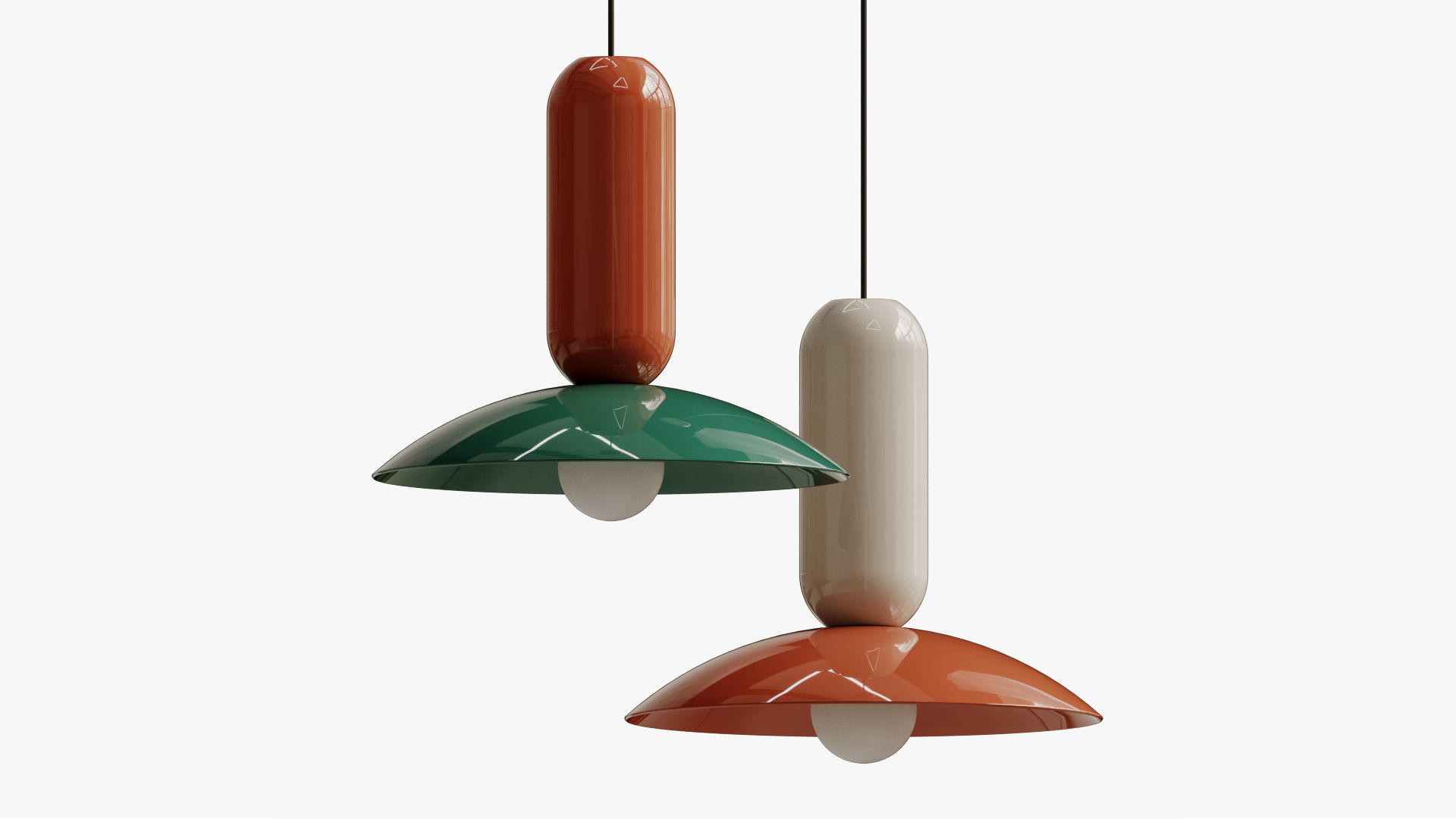 Pendant light pau 3D model_2