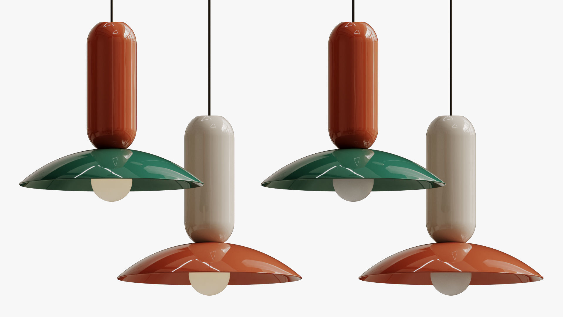Pendant light pau 3D model_1