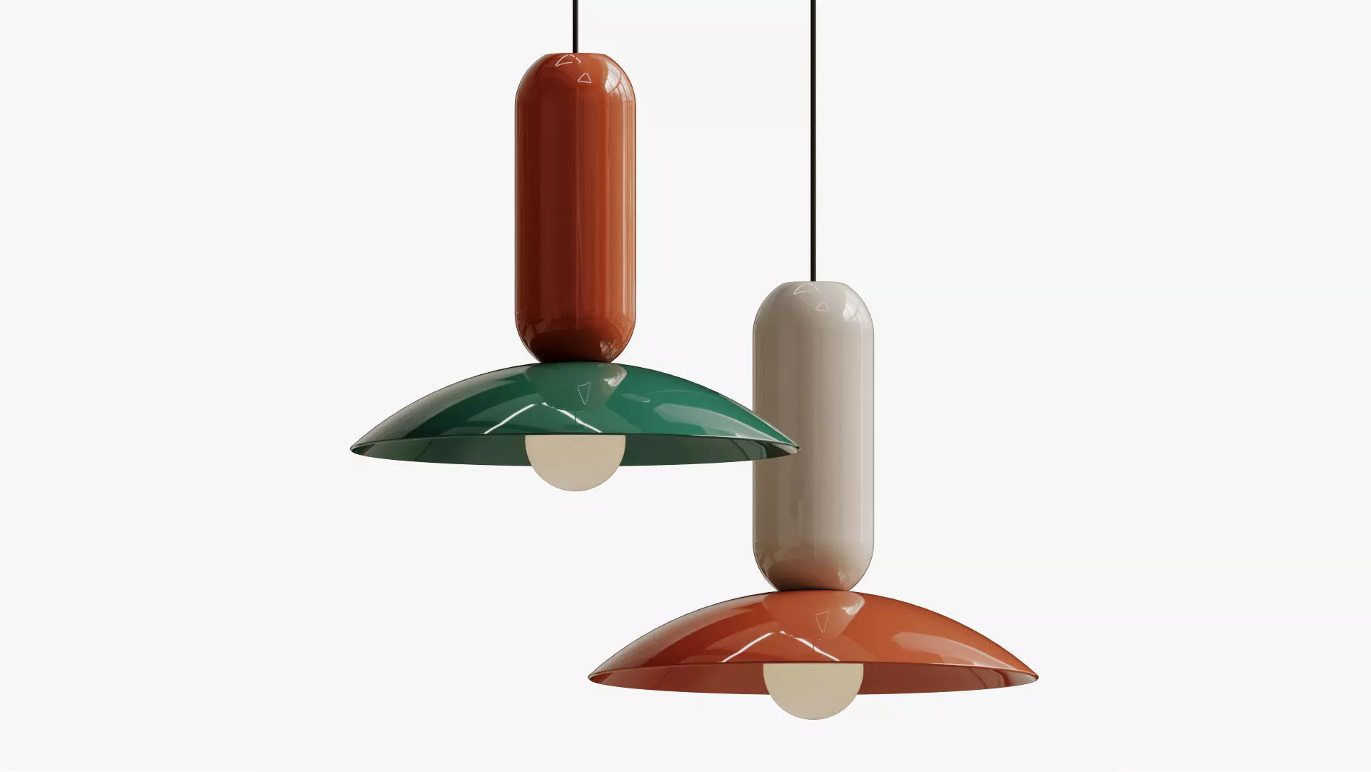 Pendant light pau 3D model_0