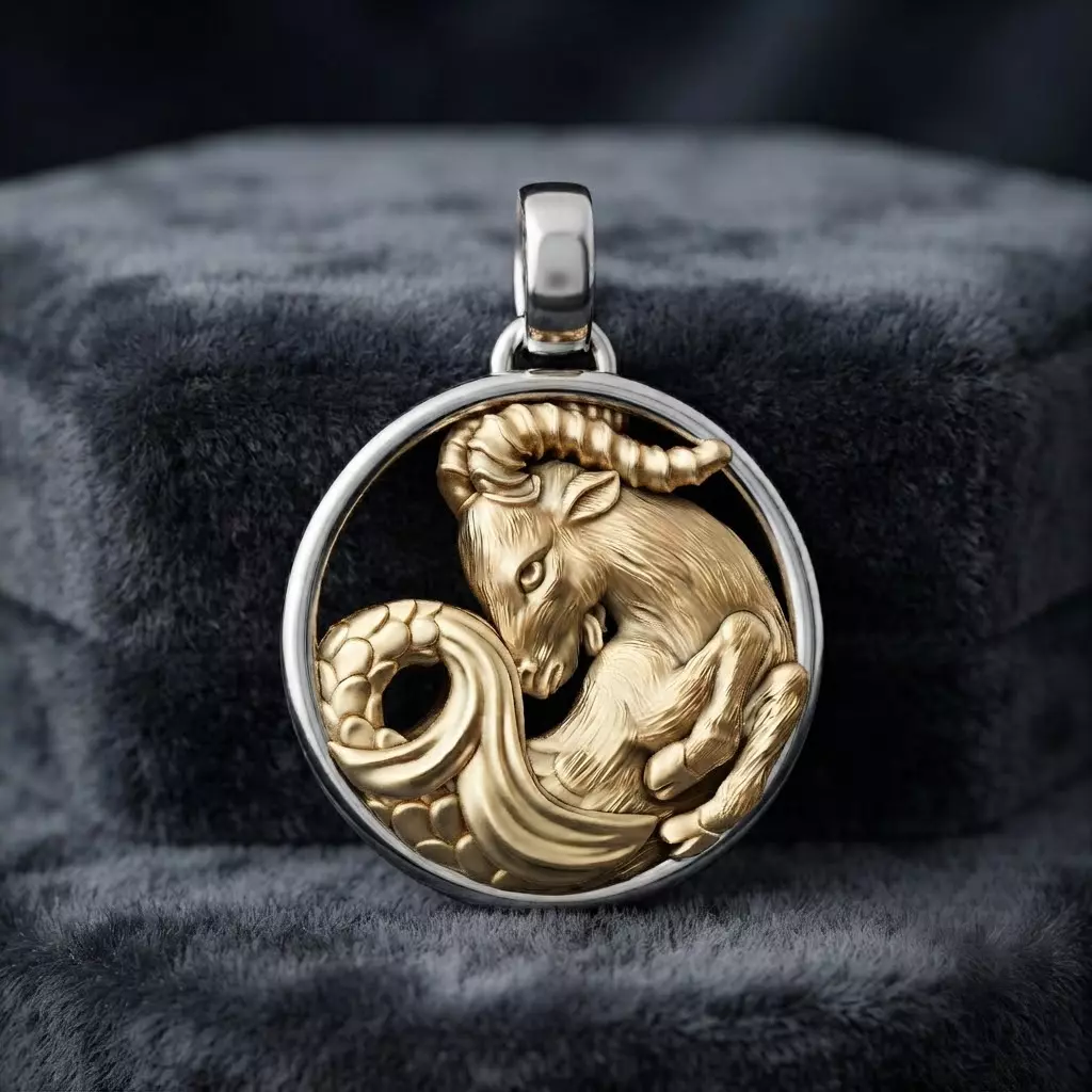 Zodiac Horoscope Capricorn Pendant 3D print model