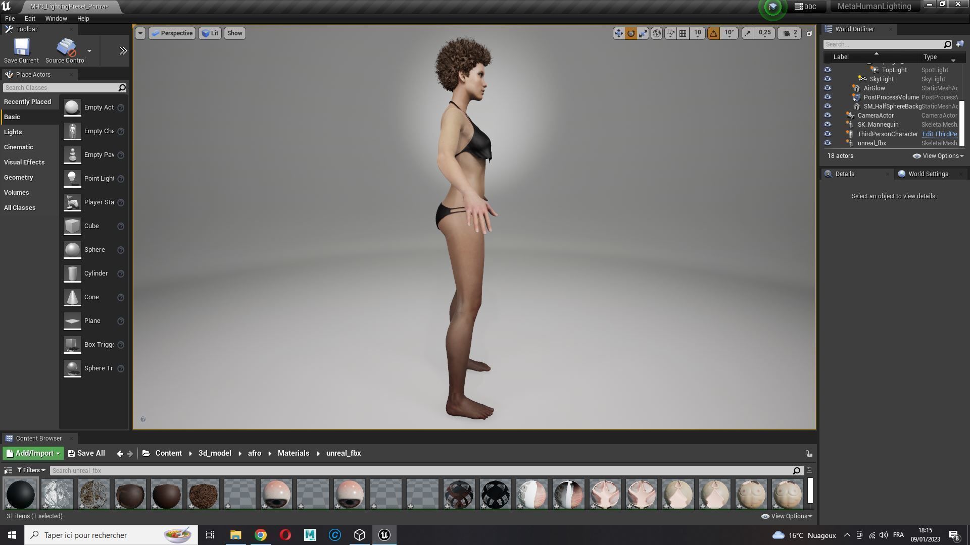 Realistic African Woman afro Low-poly 3D model_22