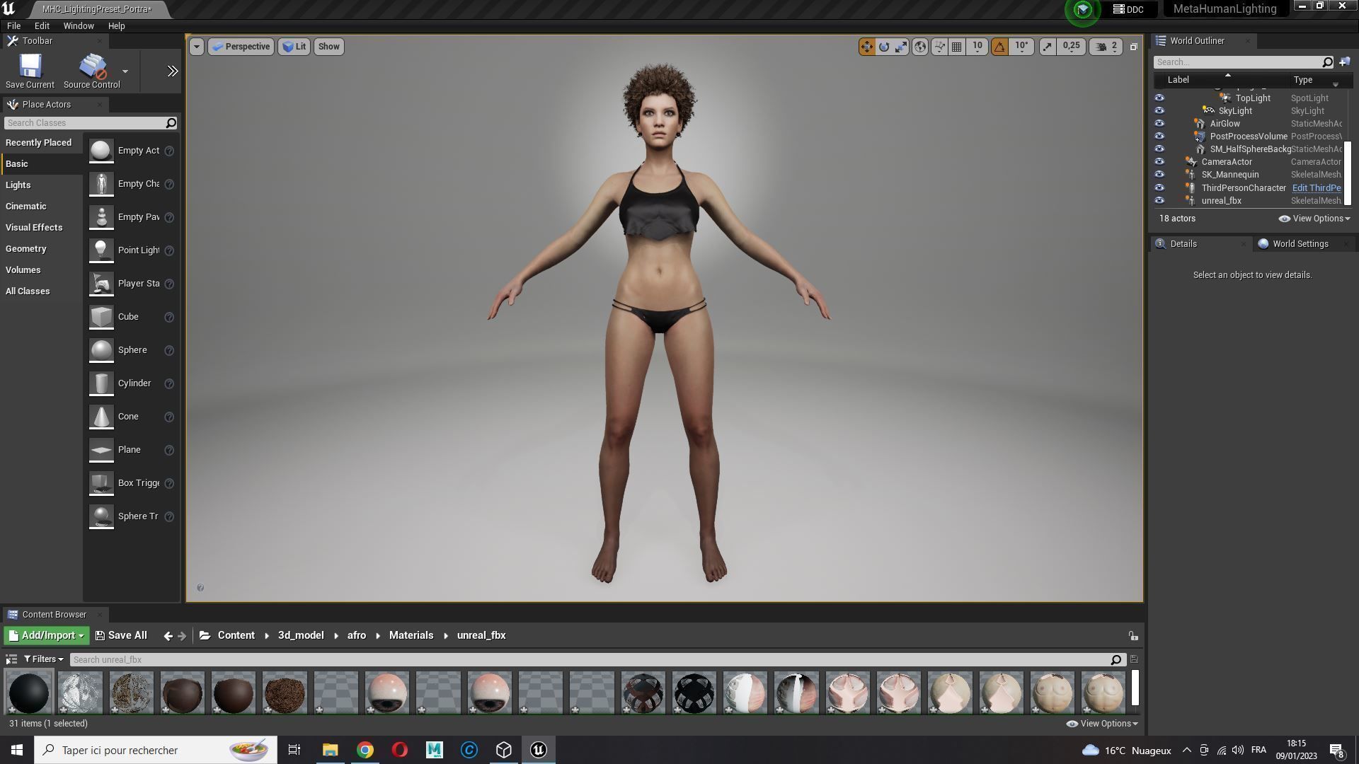 Realistic African Woman afro Low-poly 3D model_21