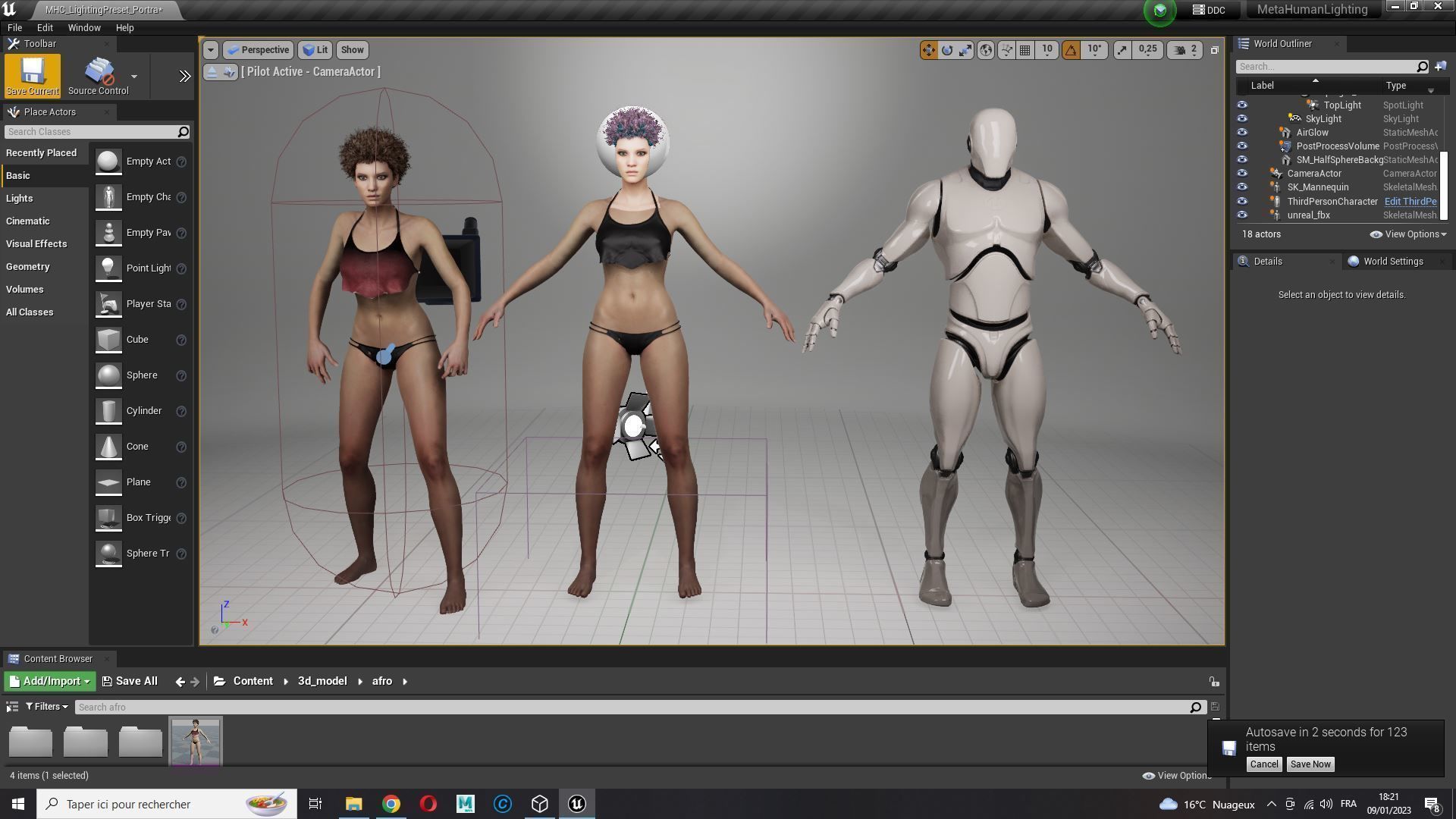 Realistic African Woman afro Low-poly 3D model_26