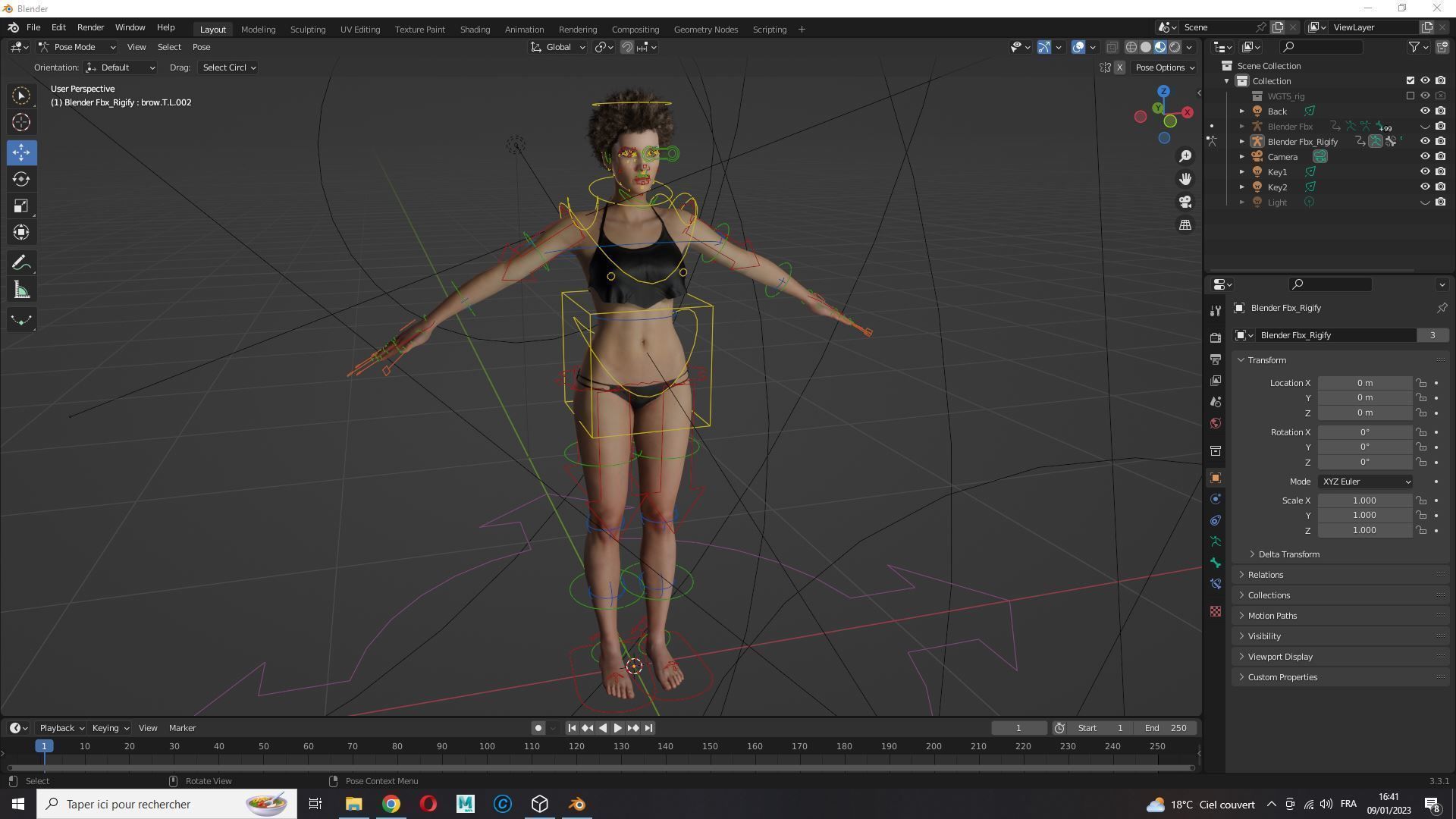 Realistic African Woman afro Low-poly 3D model_14