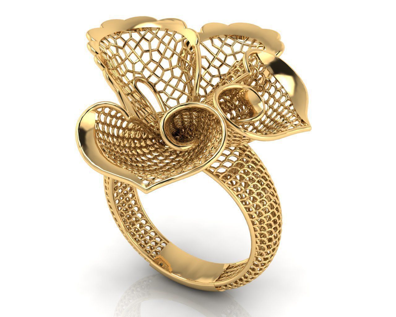 Net Design Jaali Ring 3D print model