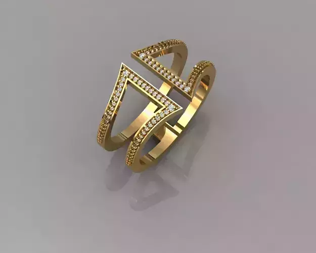 Griffin21 gold ring with diamonds