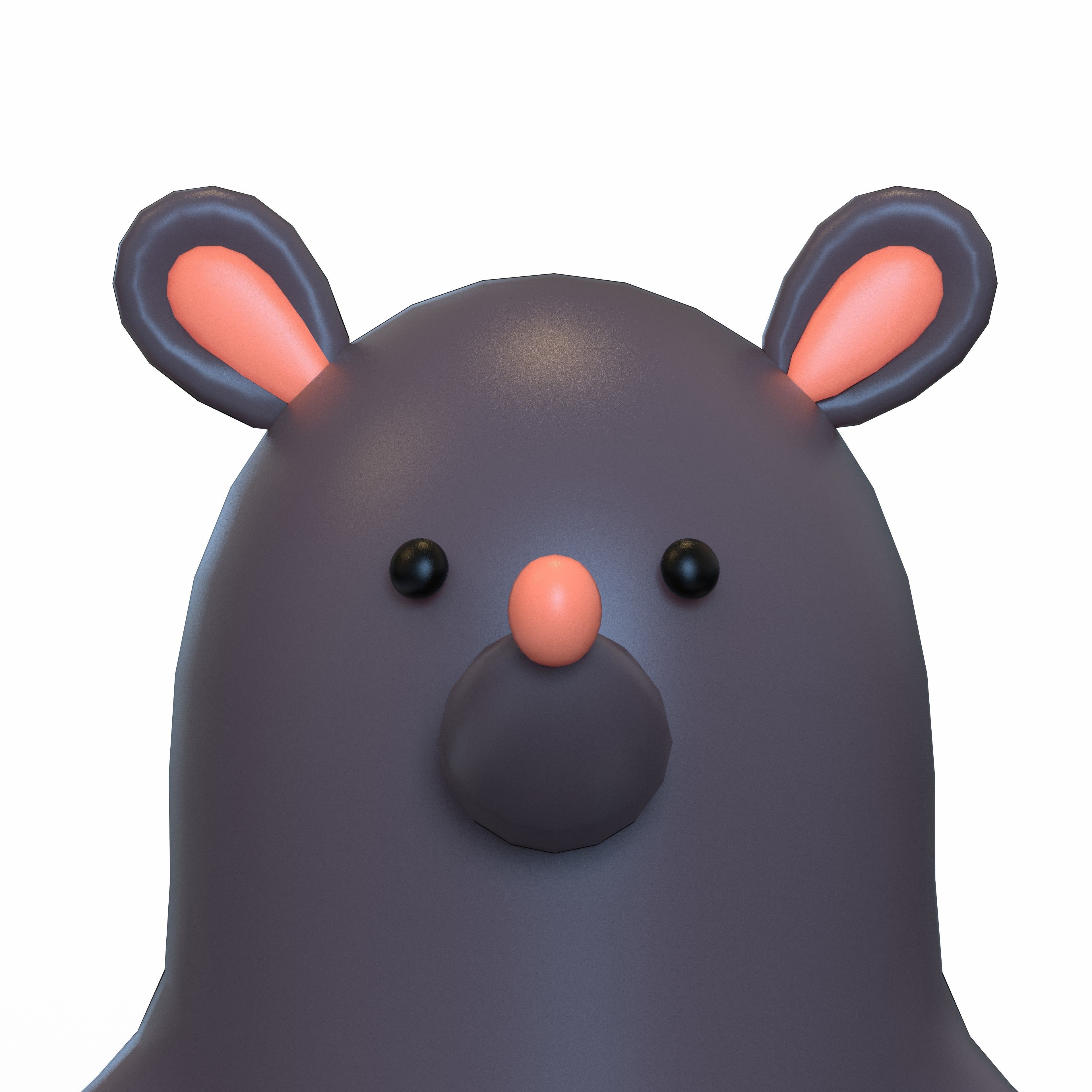 Mouse Stylized Low-poly 3D model_21