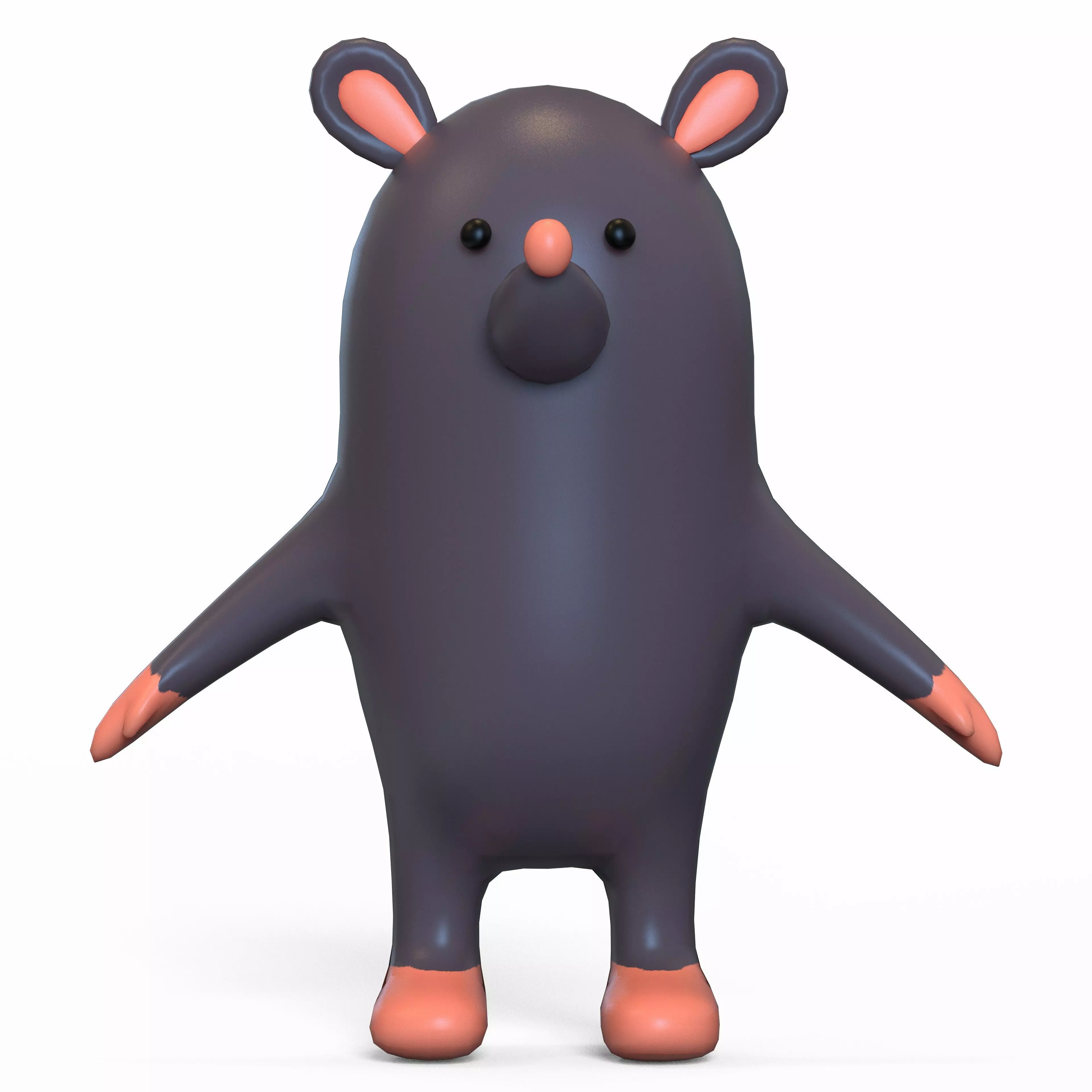Mouse Stylized Low-poly 3D model_0