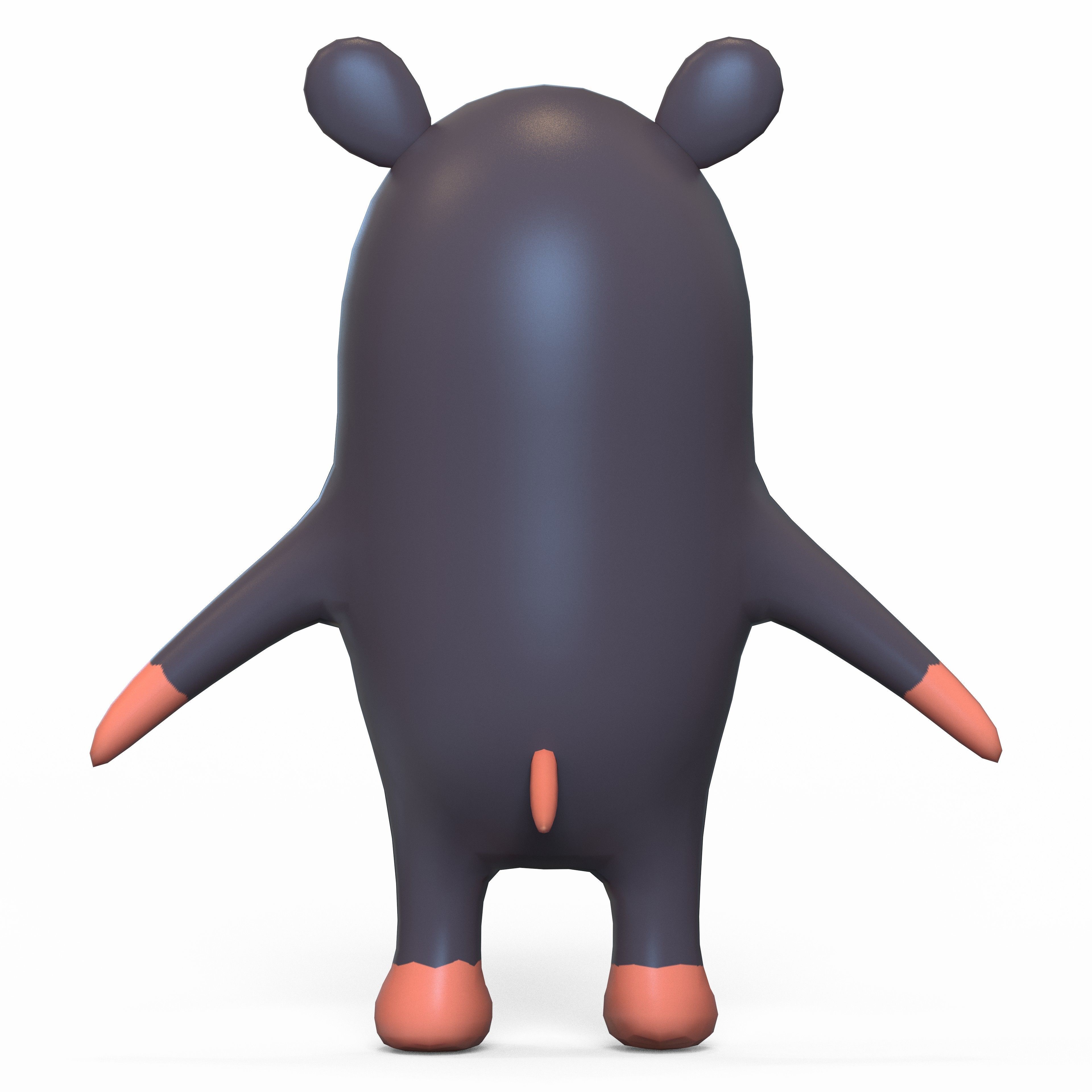 Mouse Stylized Low-poly 3D model_32