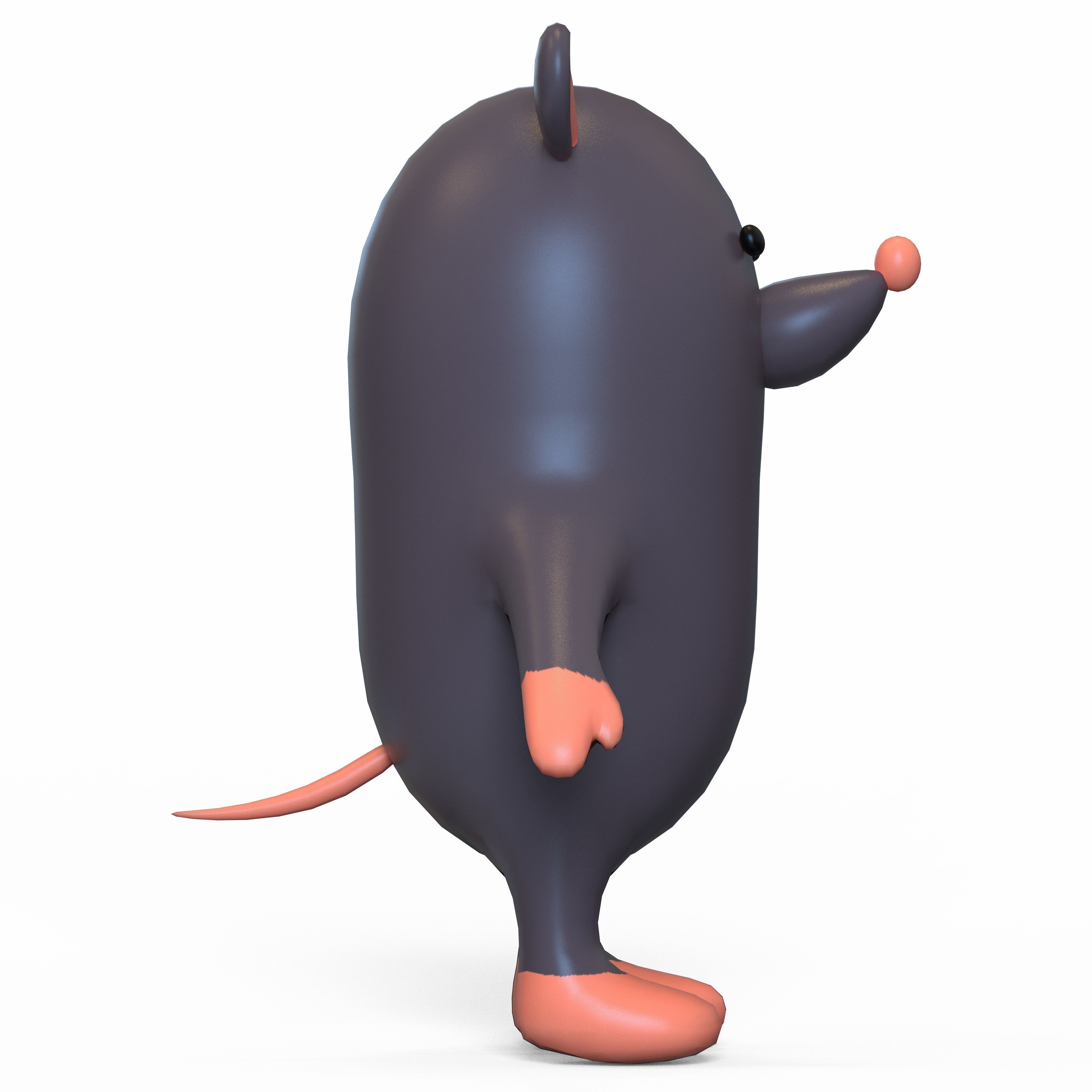 Mouse Stylized Low-poly 3D model_33