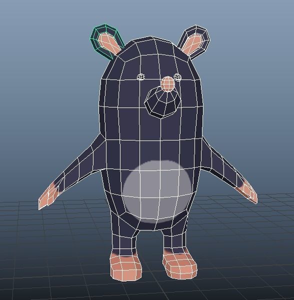 Mouse Stylized Low-poly 3D model_25