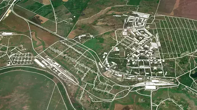 Cityscape Soledar Donetsk region of Ukraine