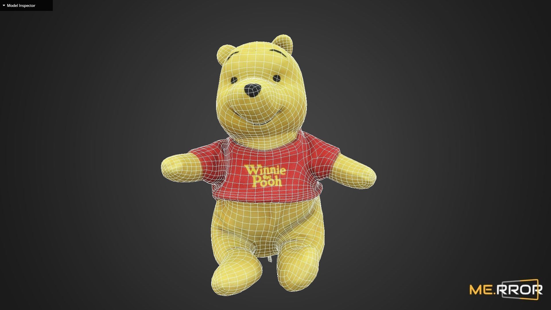 Game Ready Winnie the Pooh Low-poly 3D model_8