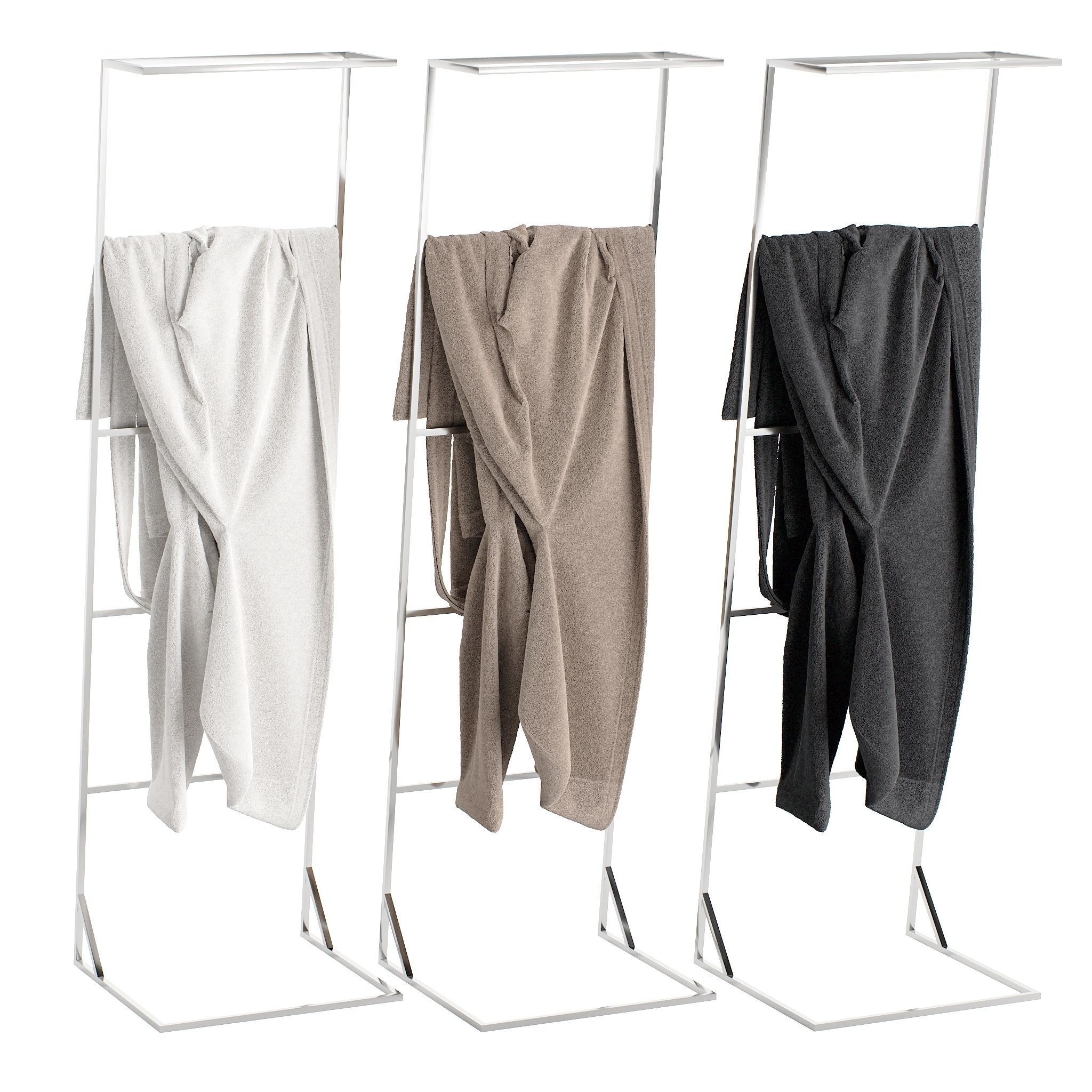 Bathrobe Hanging Set 08 3D model_4