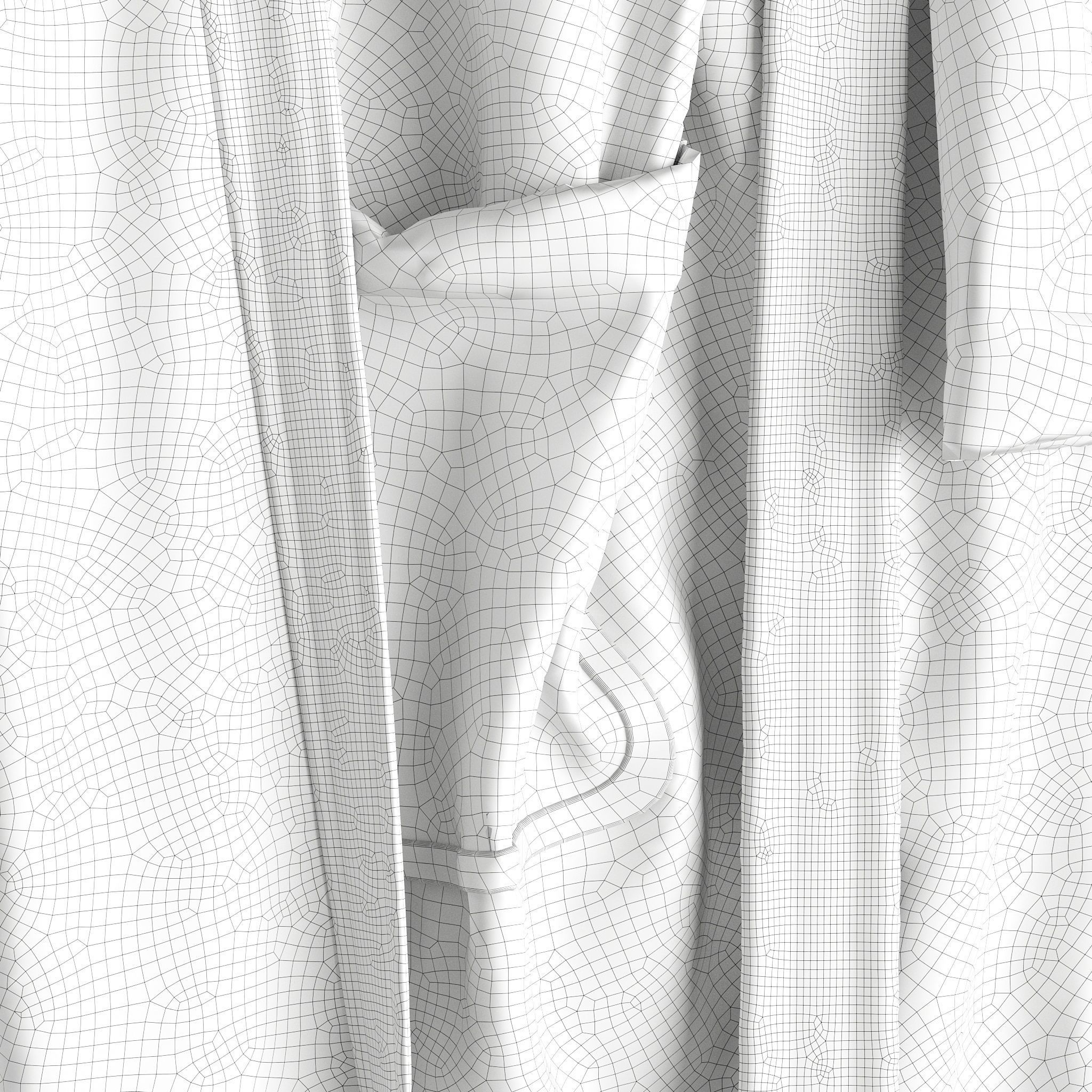 Bathrobe Hanging Set 08 3D model_3