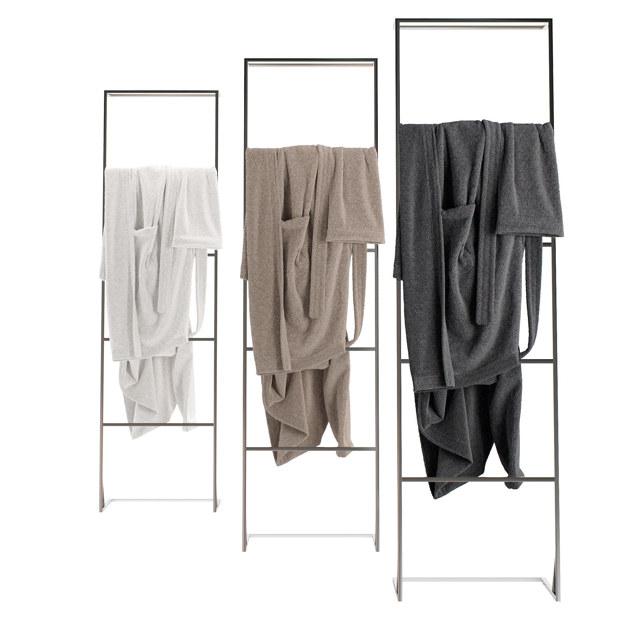 Bathrobe Hanging Set 08 3D model_8