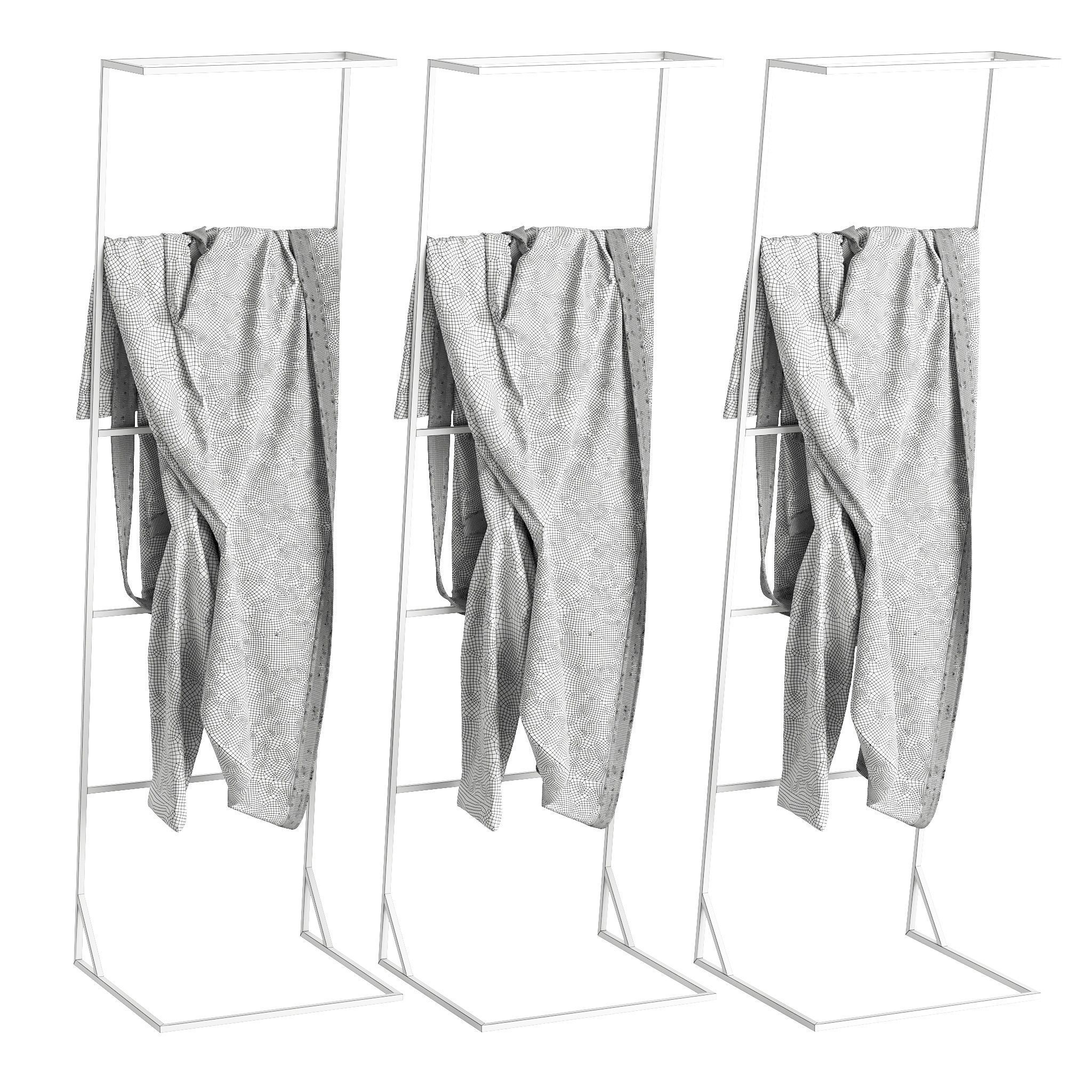 Bathrobe Hanging Set 08 3D model_5
