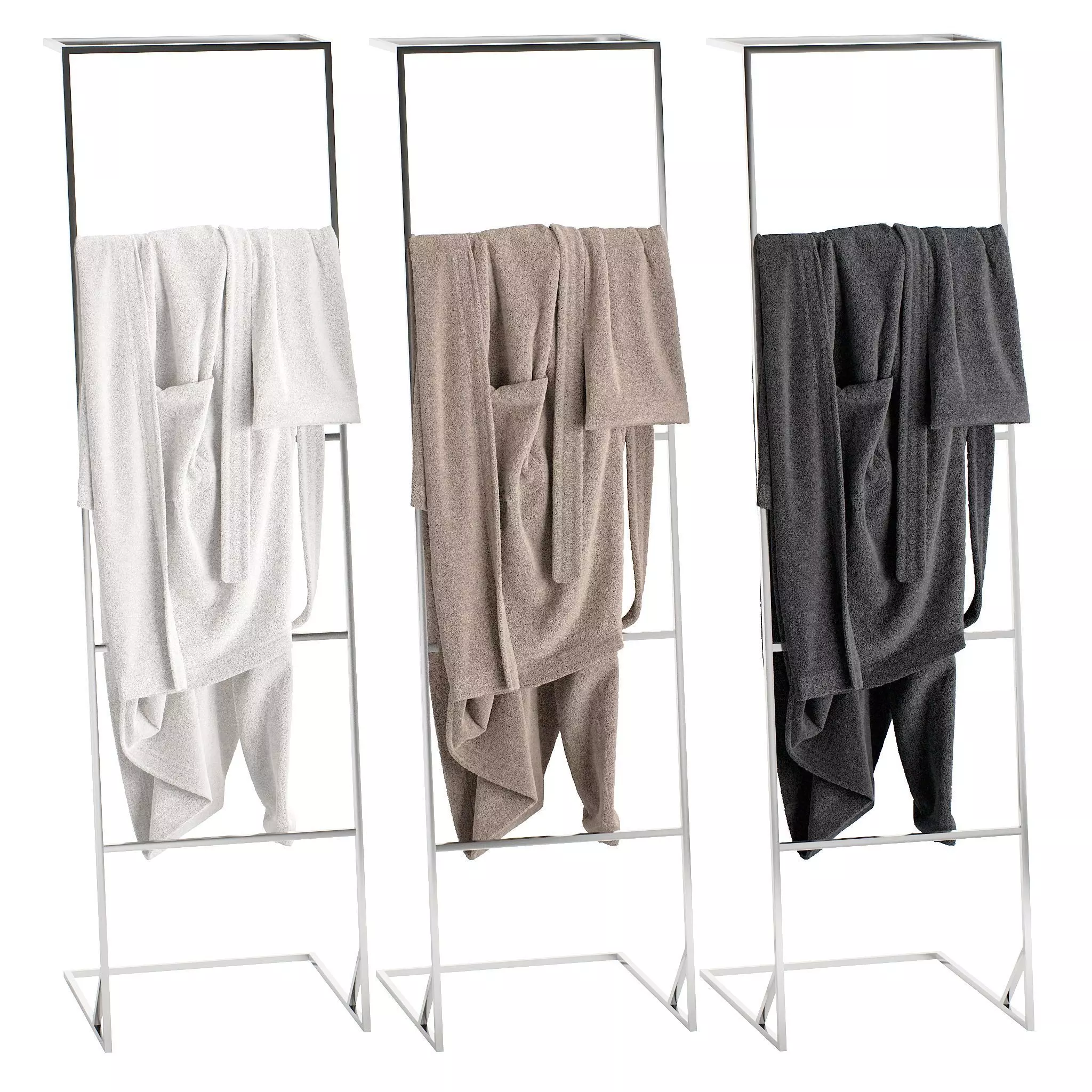 Bathrobe Hanging Set 08 3D model_0