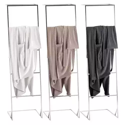 Bathrobe Hanging Set 08 3D model