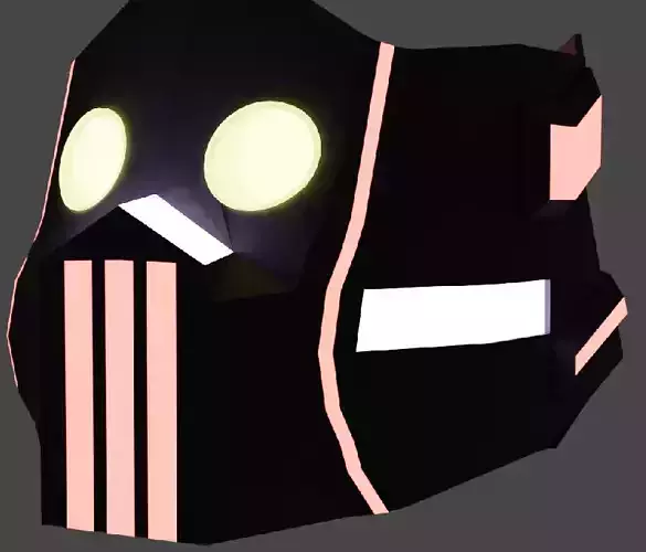 low-poly cyber mask Free low-poly 3D model