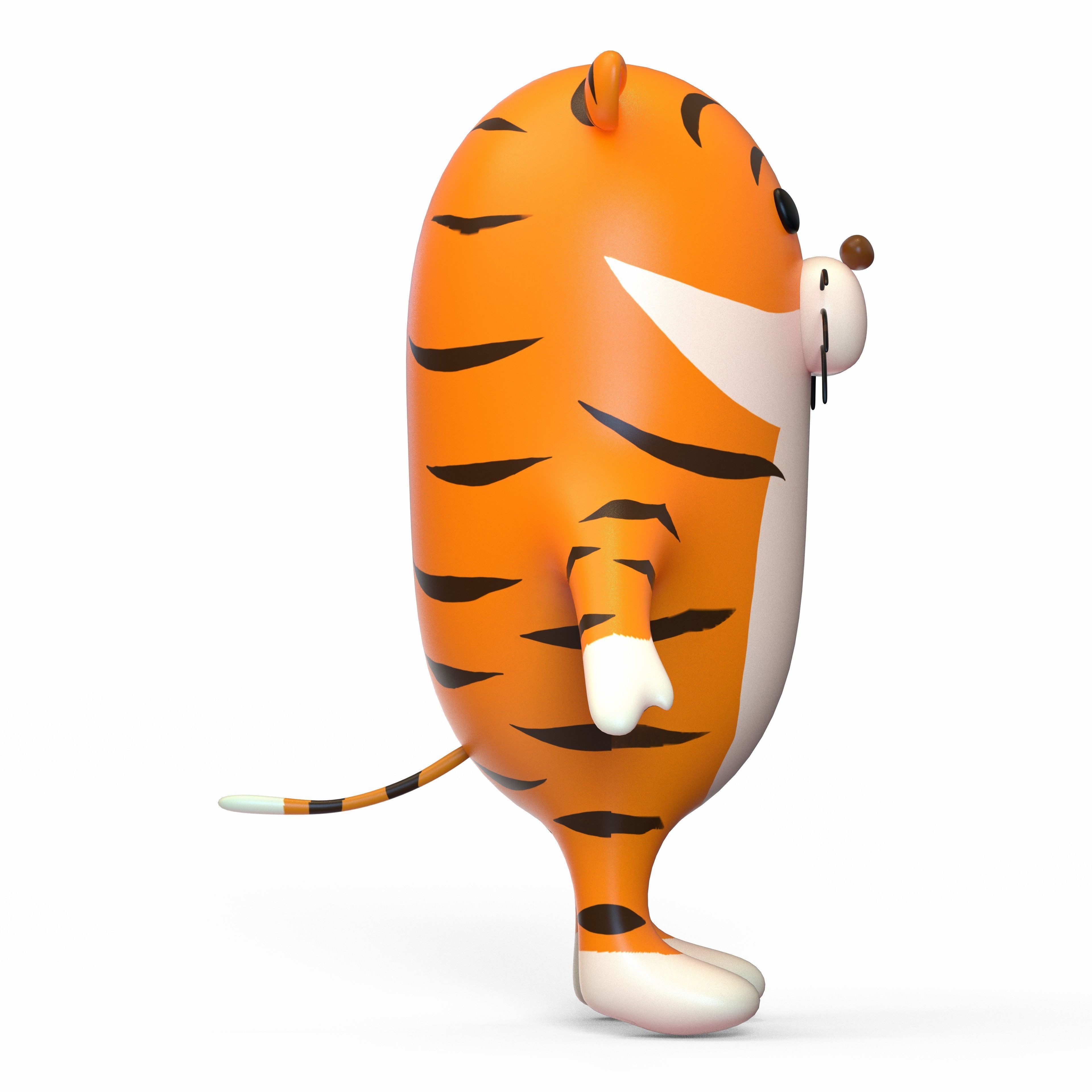Tiger Stylized Low-poly 3D model_25