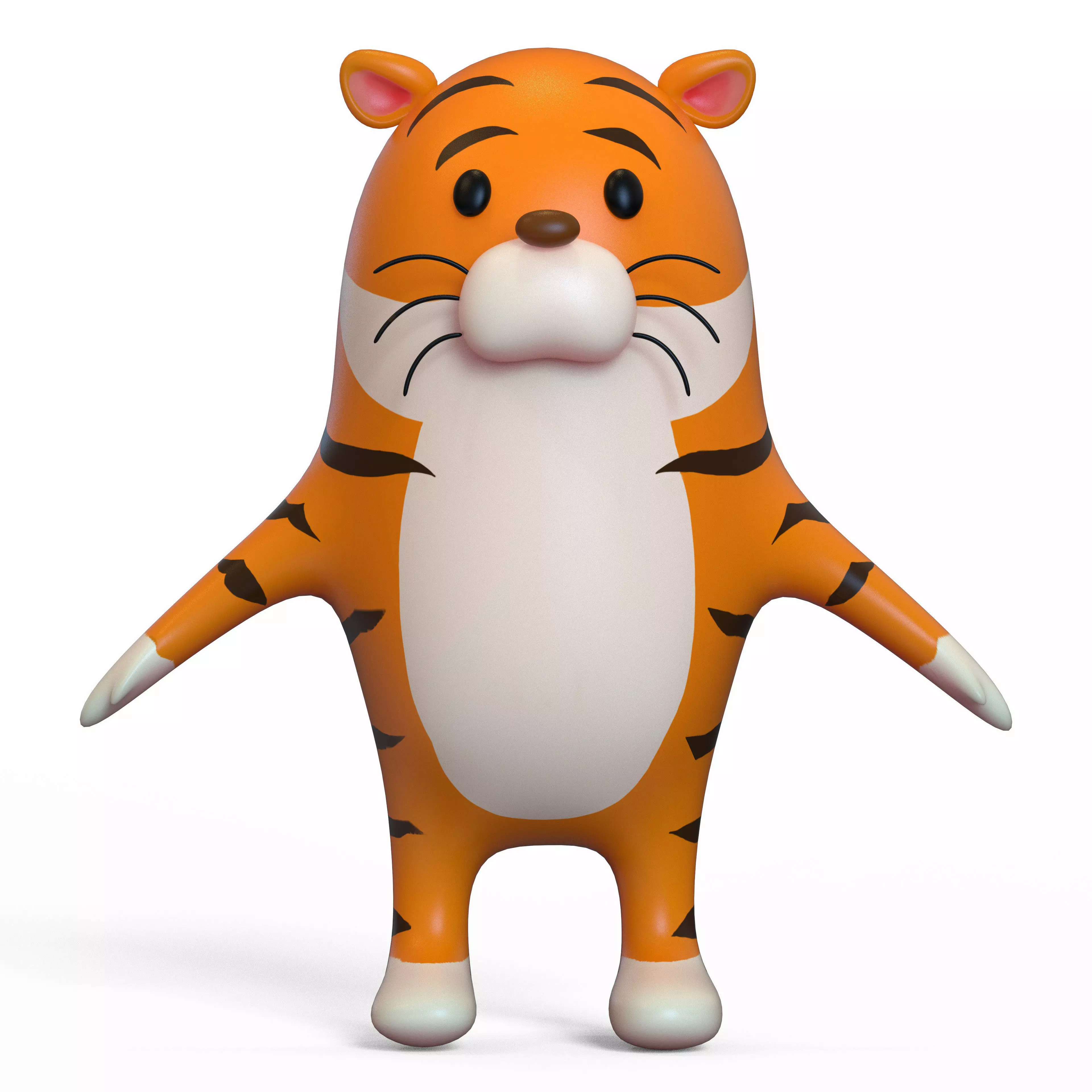 Tiger Stylized Low-poly 3D model_0
