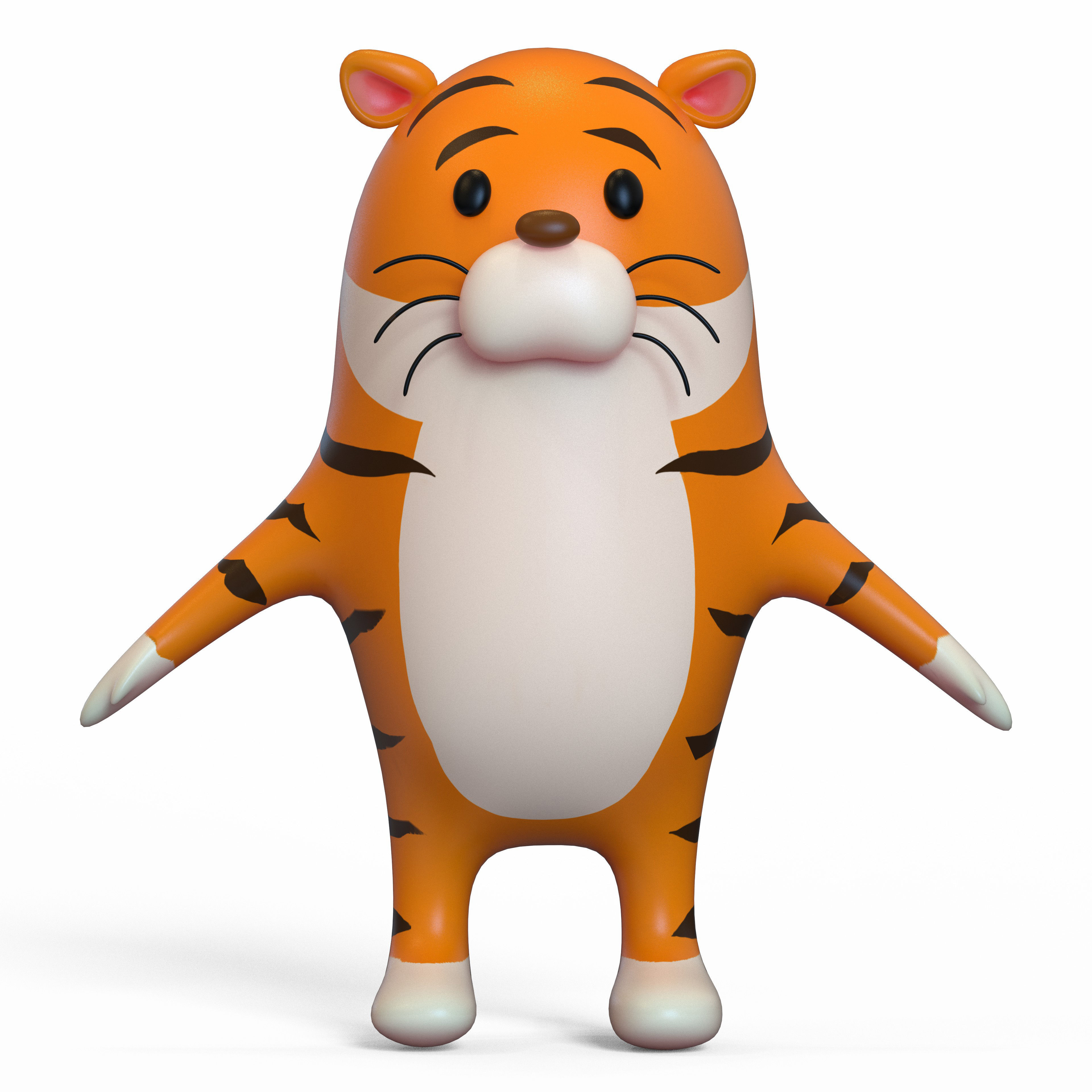 Tiger Stylized Low-poly 3D model_15
