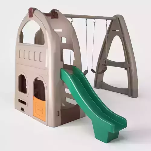 Playhouse Climber and Swing Set