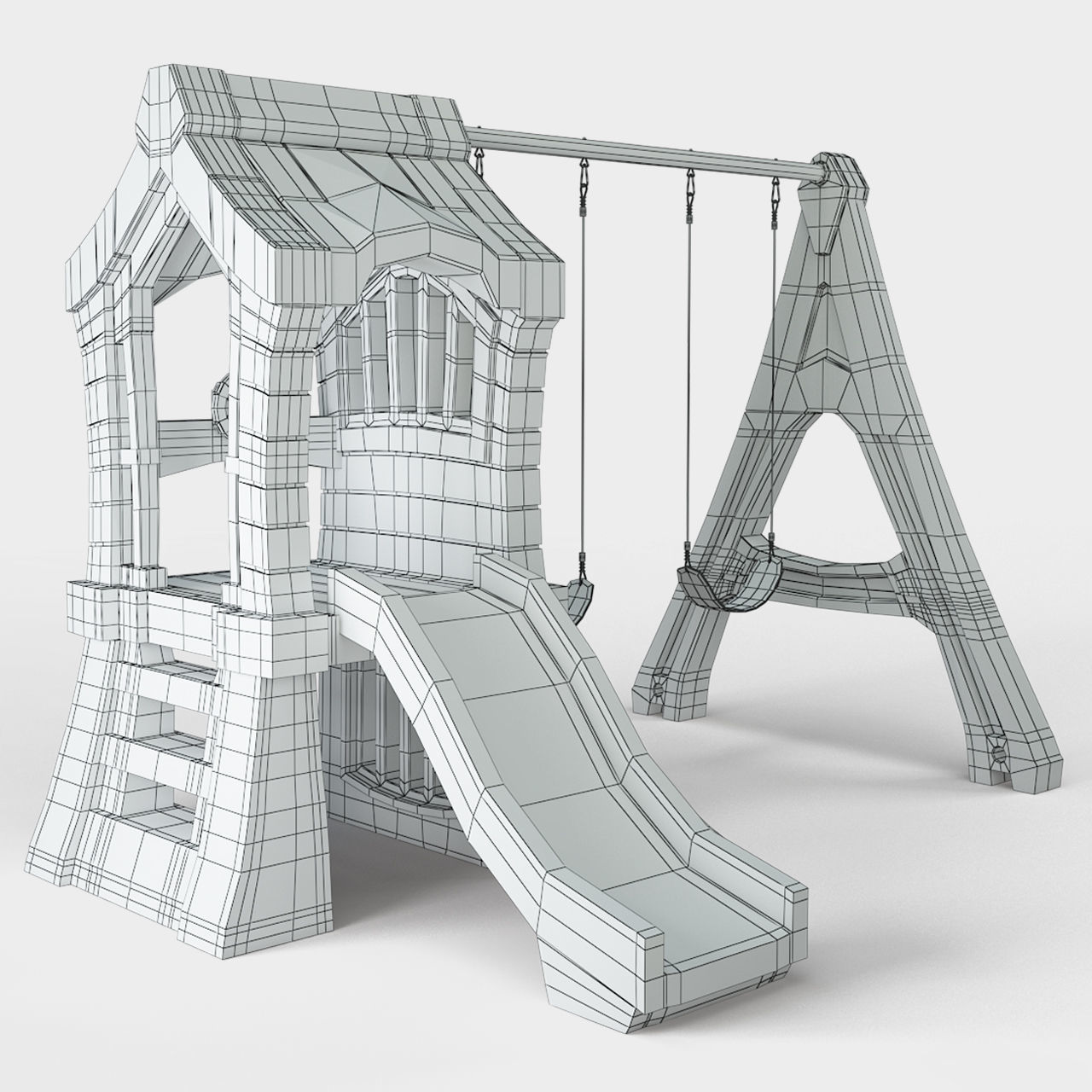 Play Up Gym Sey Swing Set 3D model_5