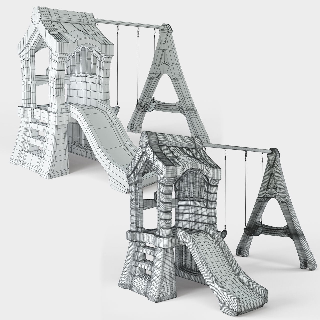 Play Up Gym Sey Swing Set 3D model_7