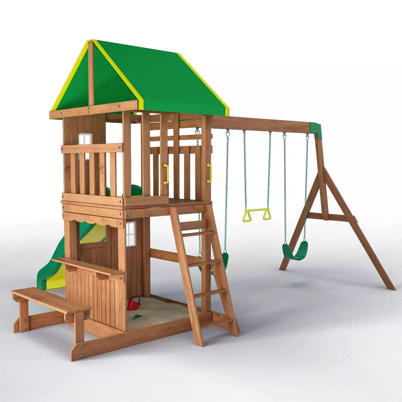 Oakmont All Cedar Swingset 3D model