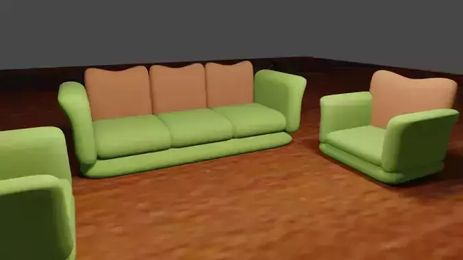 Low-Poly Luxury Sofa