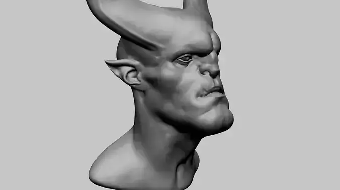 Stylized Creature Head A 3D model