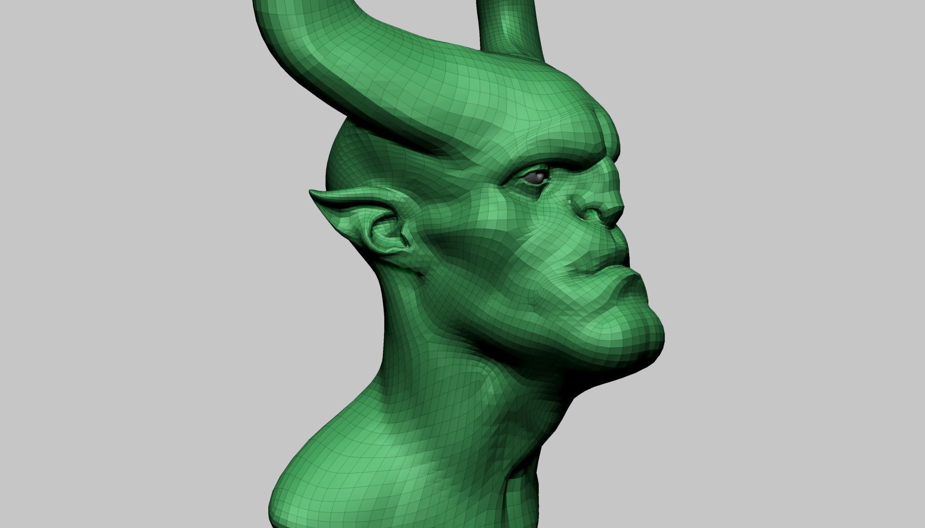 Stylized Creature Head A 3D model_10