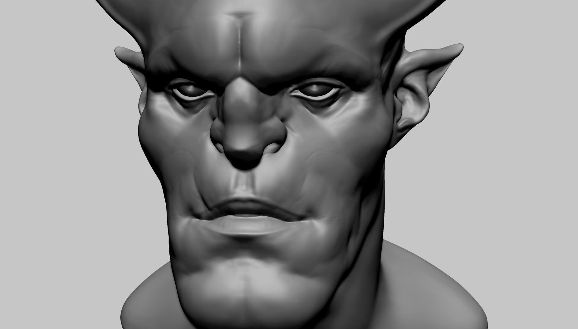 Stylized Creature Head A 3D model_8