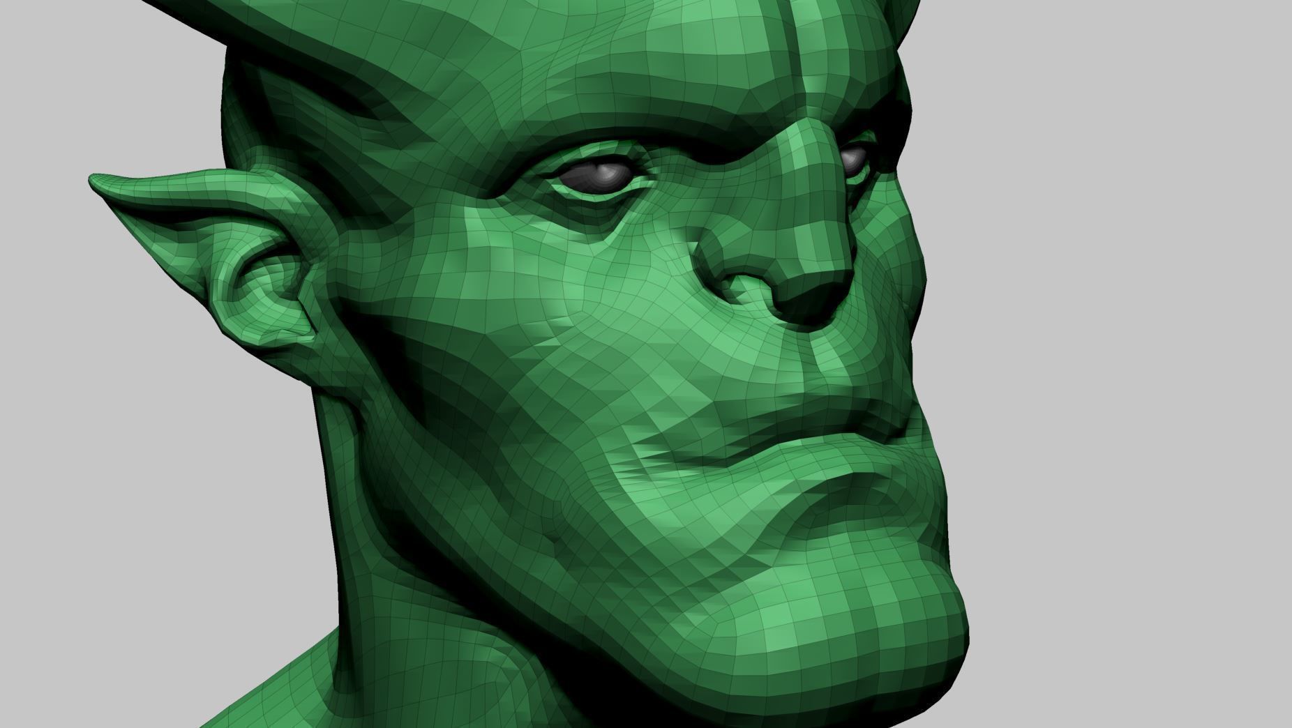 Stylized Creature Head A 3D model_9