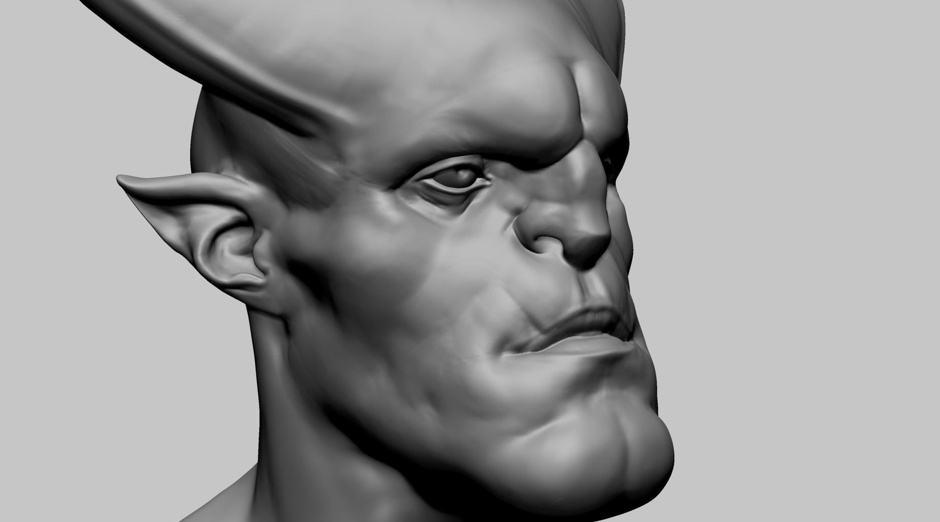 Stylized Creature Head A 3D model_7