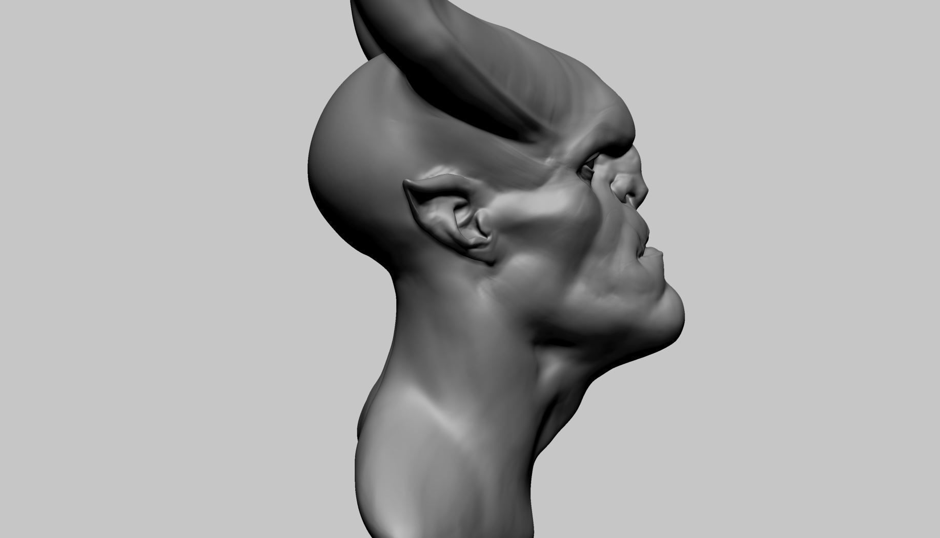 Stylized Creature Head A 3D model_1
